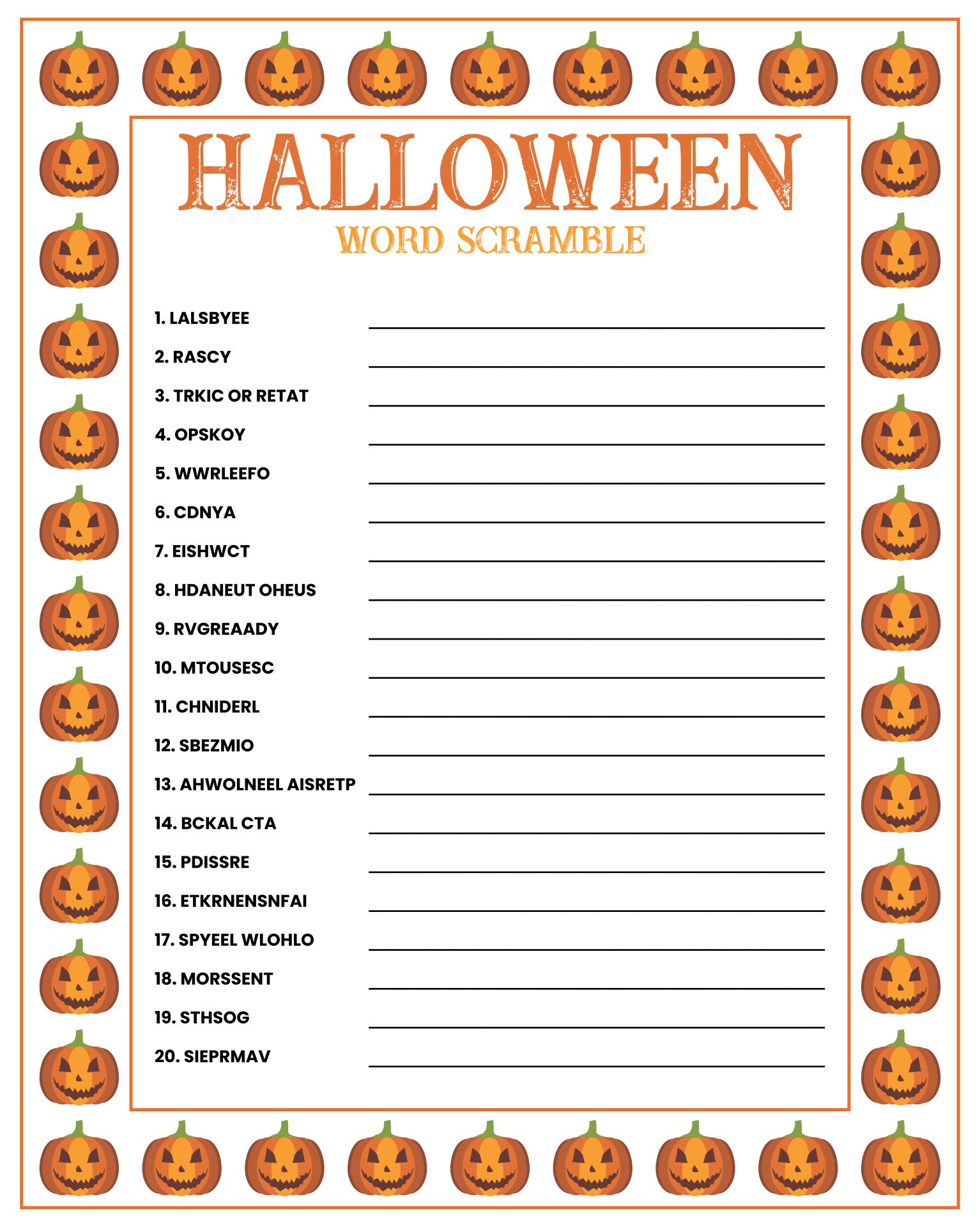 Best Halloween Party Games Printables Free Printablee Com | SexiezPicz ...