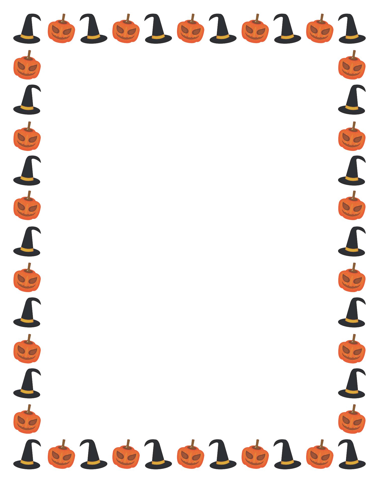 Halloween Paper Borders Printables