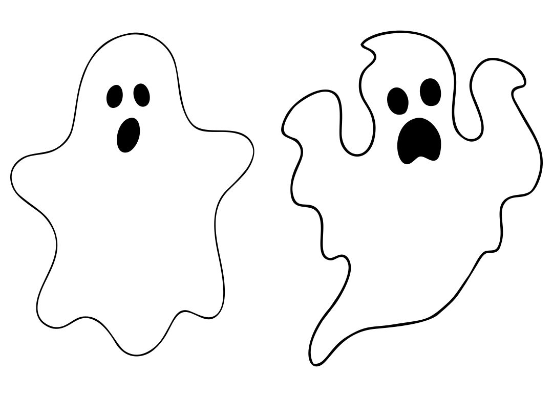 Modèle de fantôme Printable halloween decorations, Halloween templates