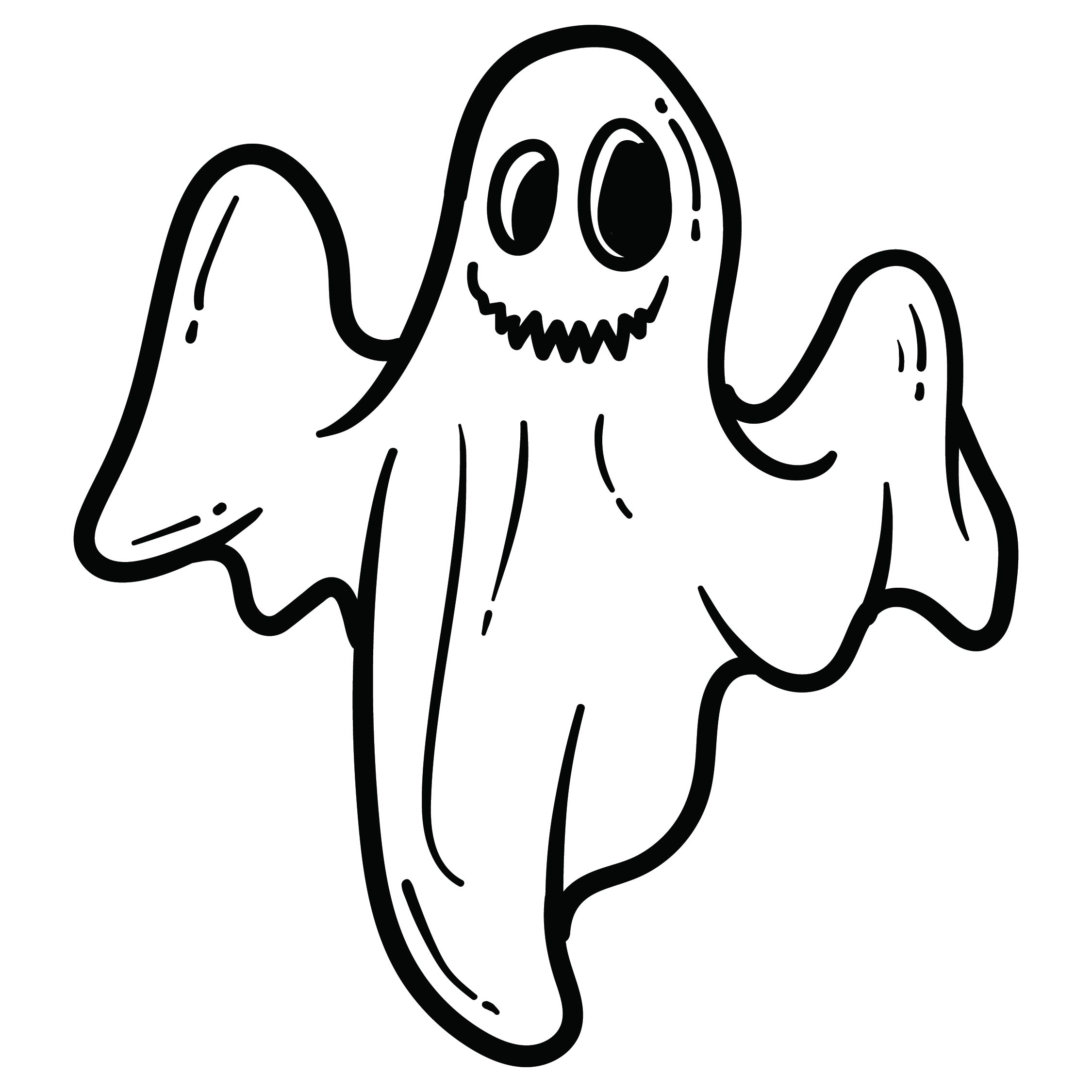 Best Halloween Printable Ghost Template For Free At Printablee Com | My ...