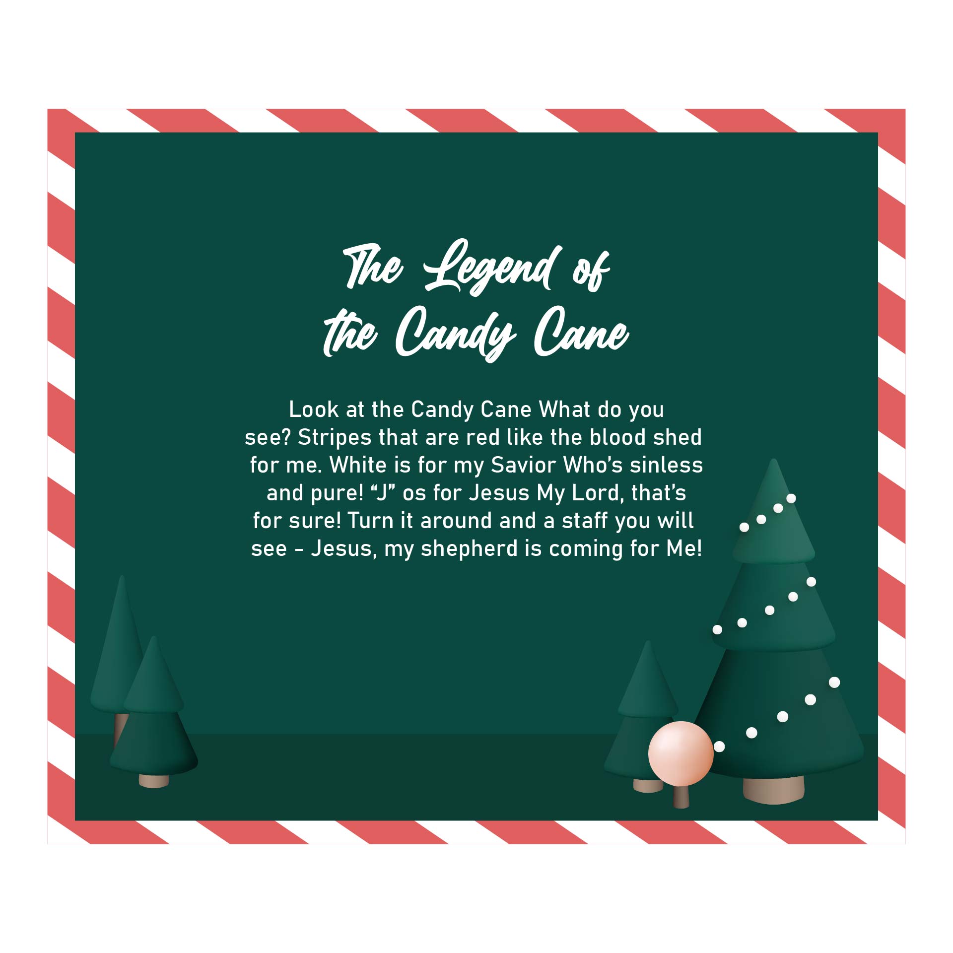 The Candy Cane Story Printable