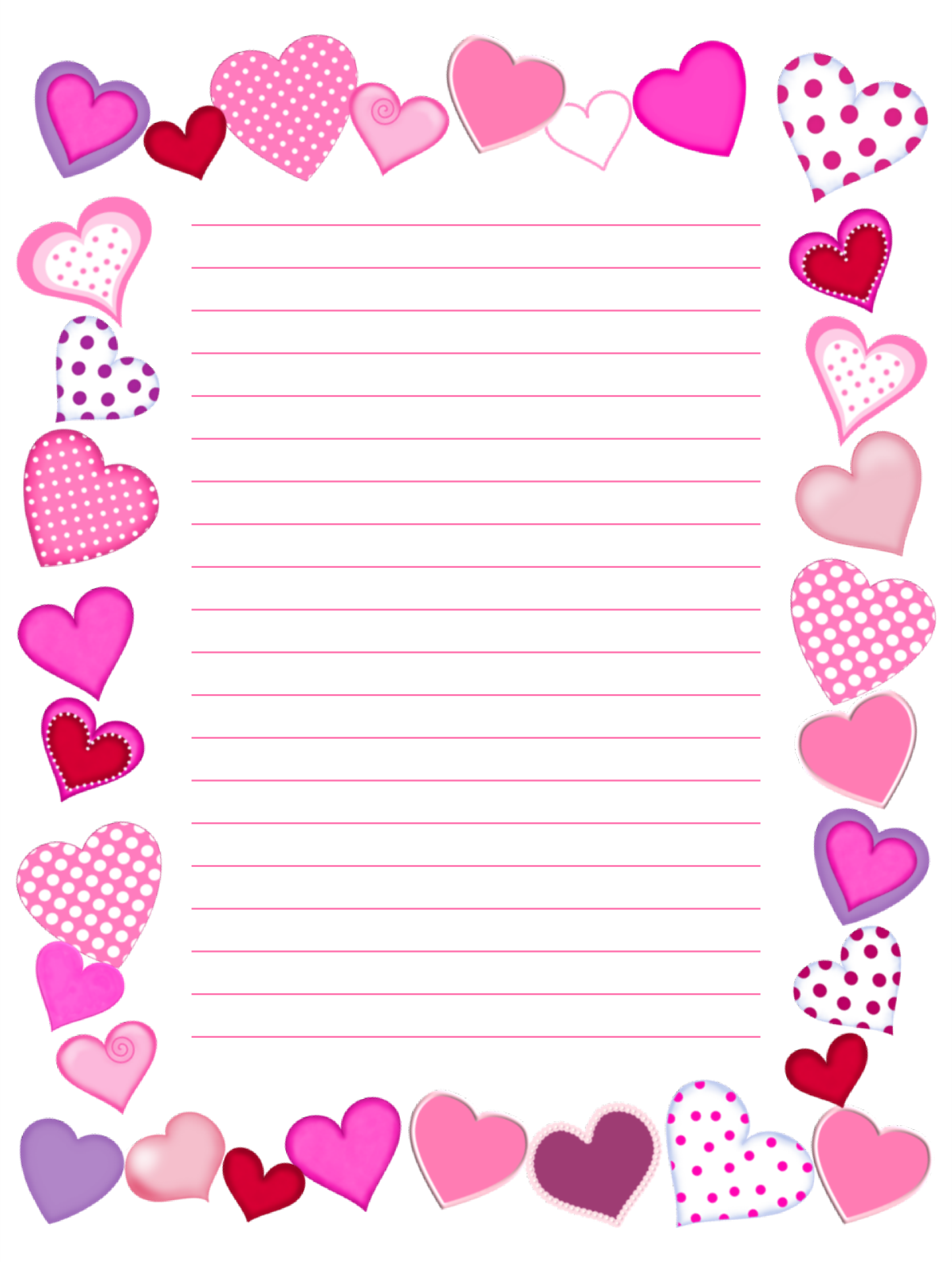 Letter Writing Paper with Borders