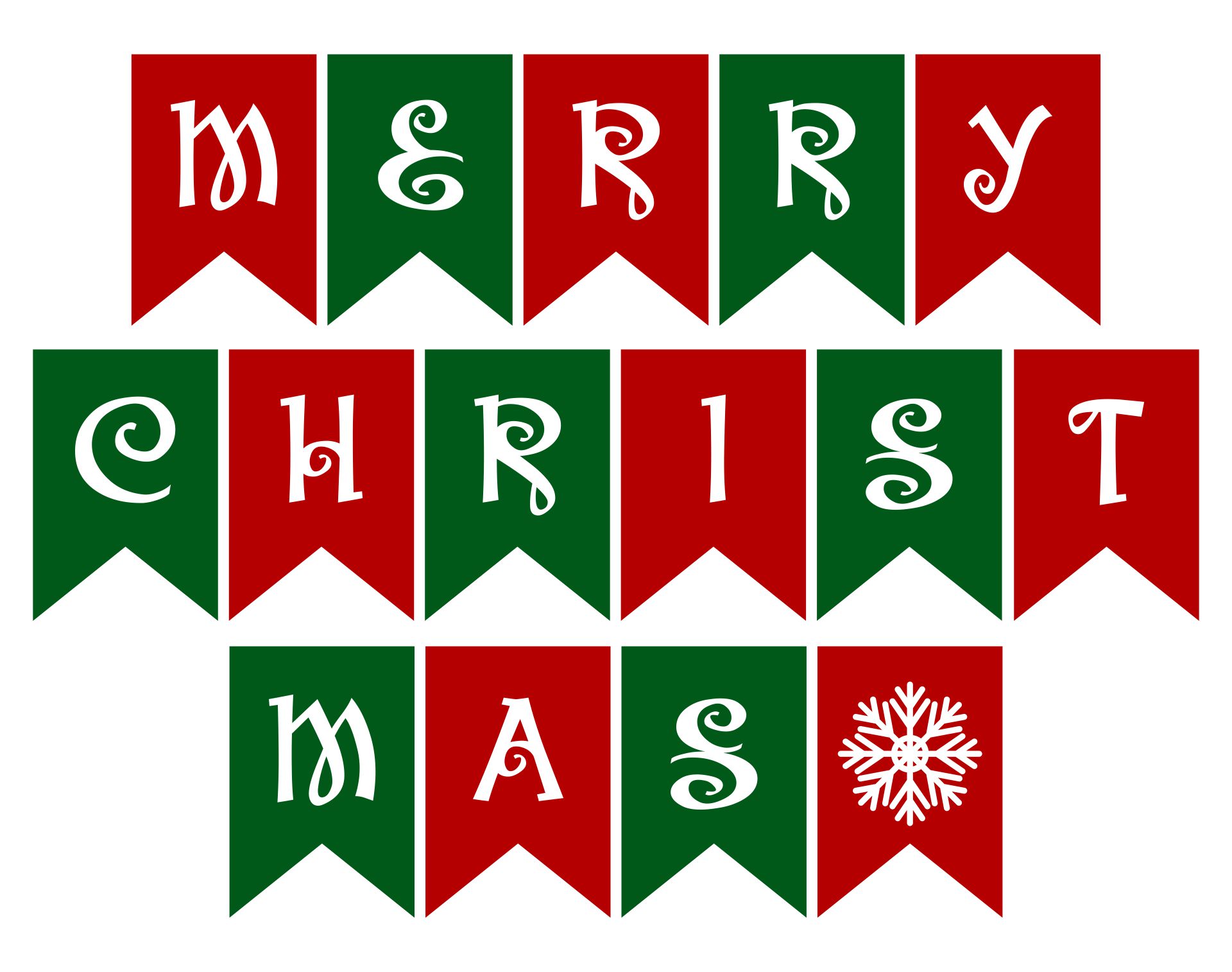 Printable Merry Christmas Letters