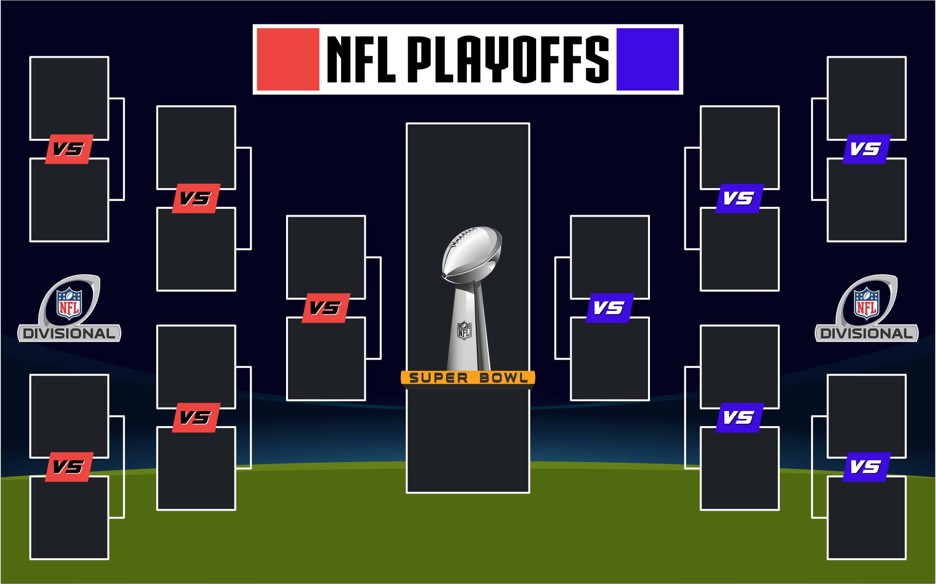 8 Best NFL Brackets Printable PDF for Free at Printablee