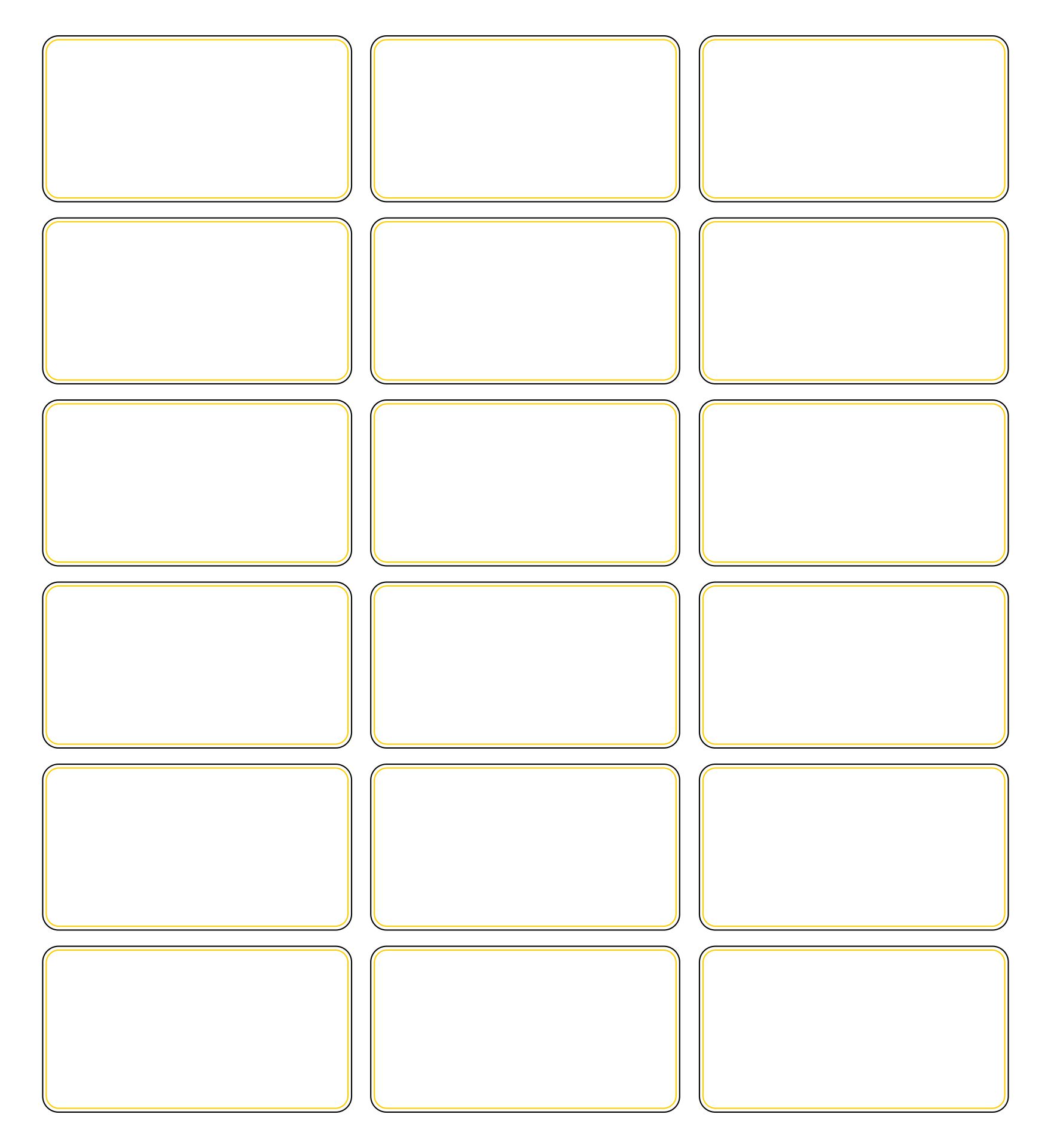 Playing Card Template Word