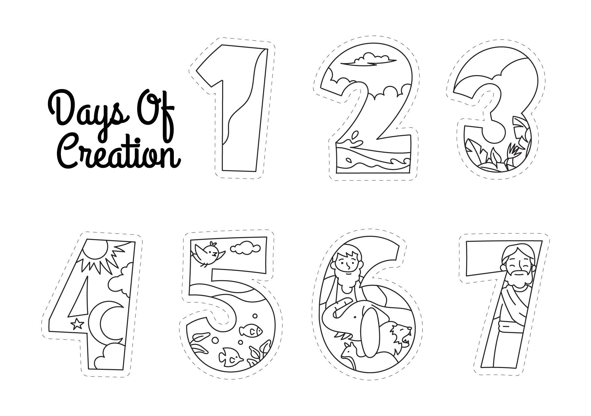 7 Days of Creation Printable