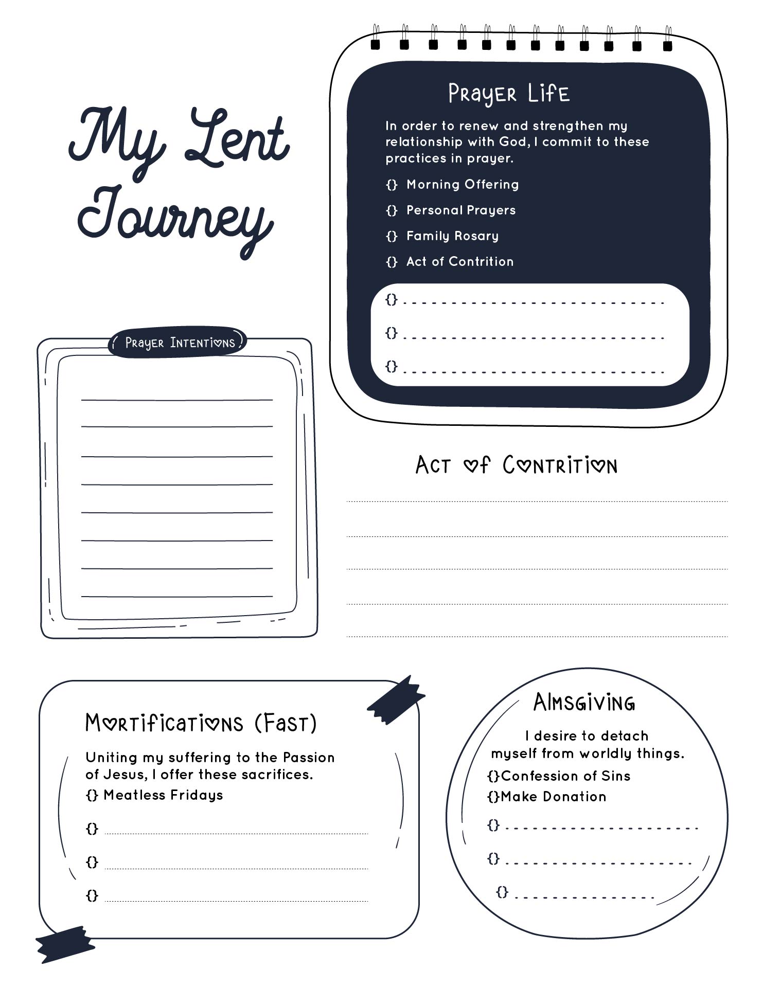 Printable My Journey