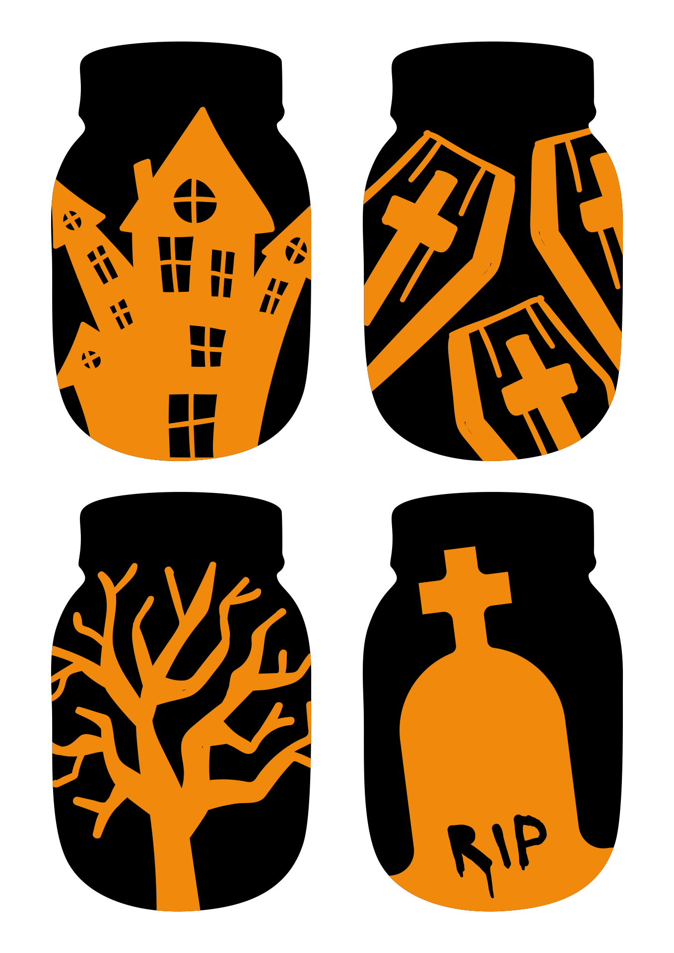 15 Best Halloween Printable Labels Mason Jar Printablee