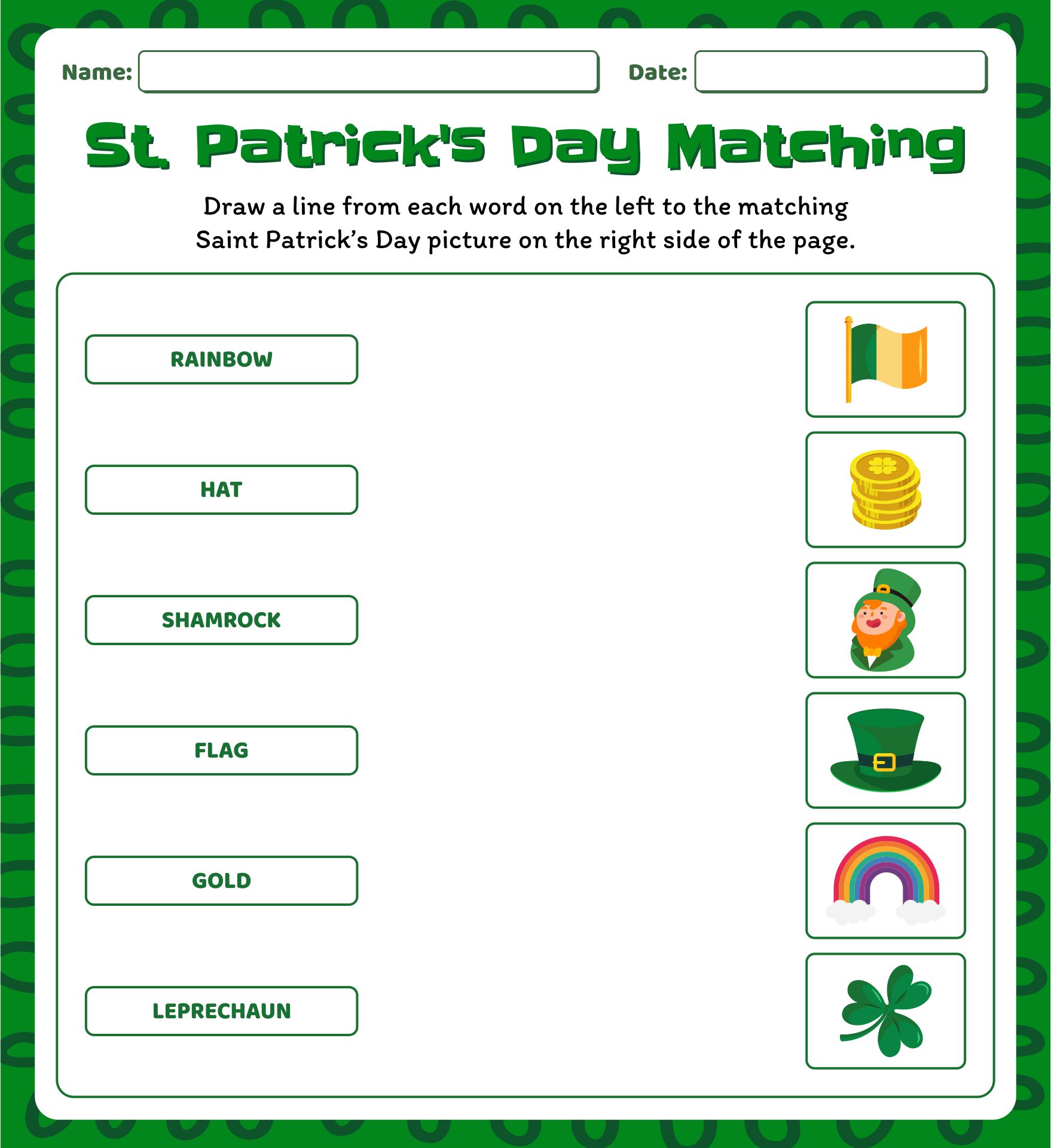  Printable St. Patricks Day Worksheets