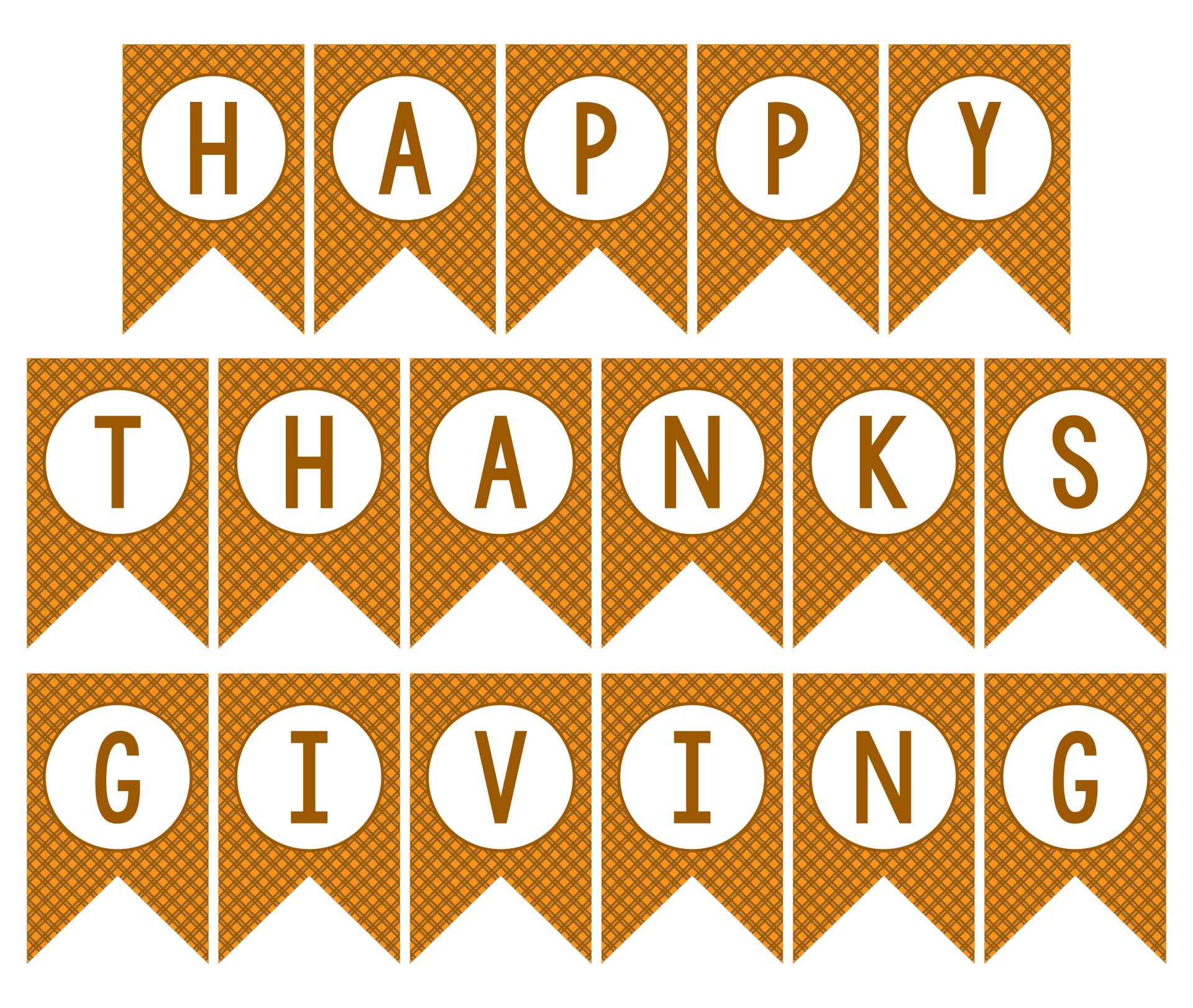 Happy Thanksgiving Banner Printable