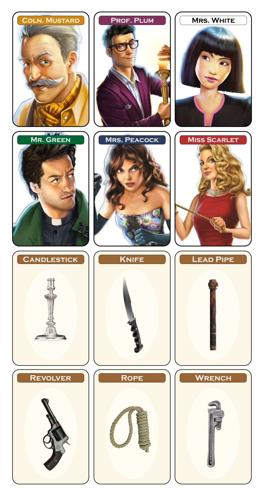 Clue Cards Printable Free