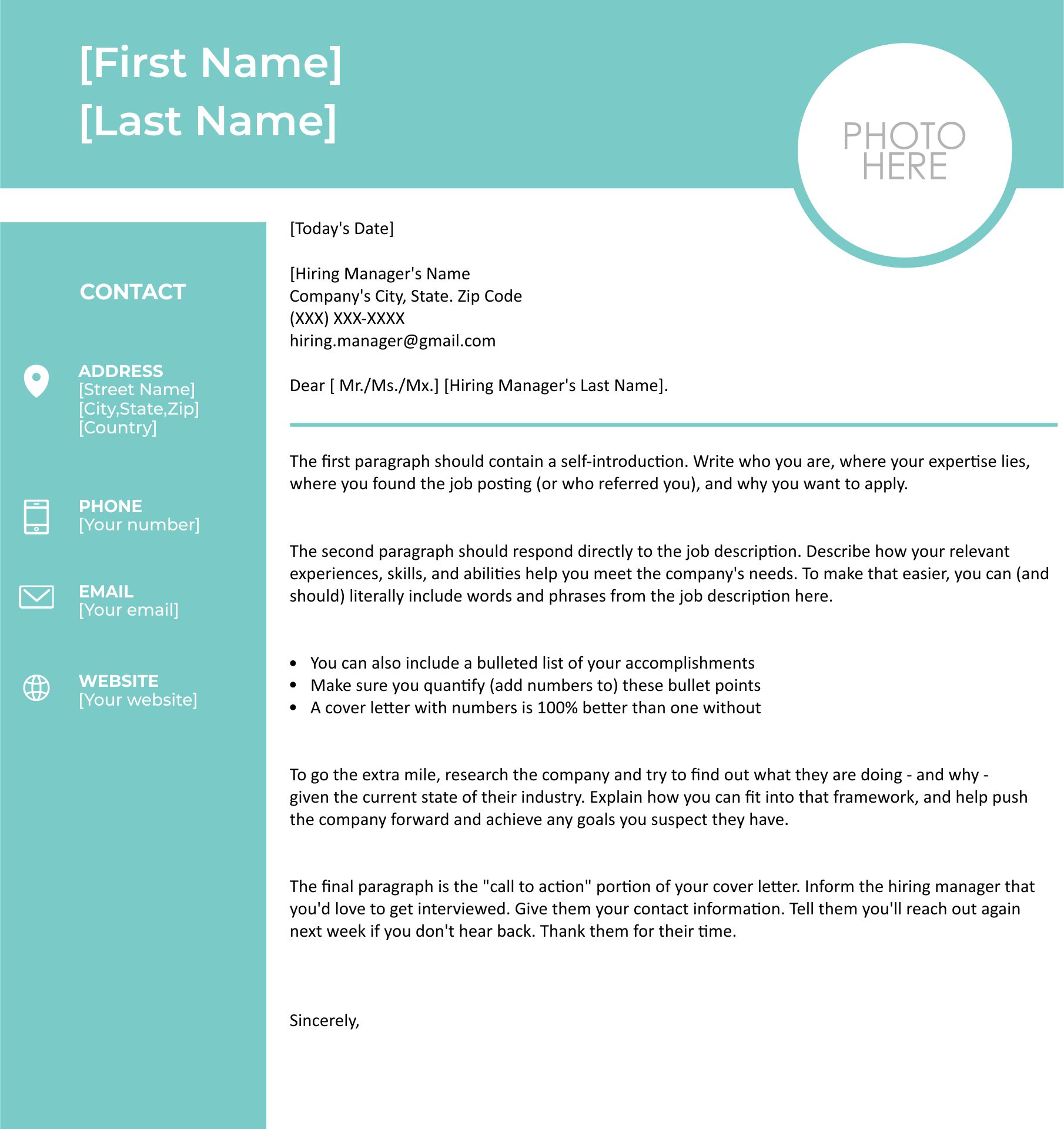 Cover Letter Templates Printable Free