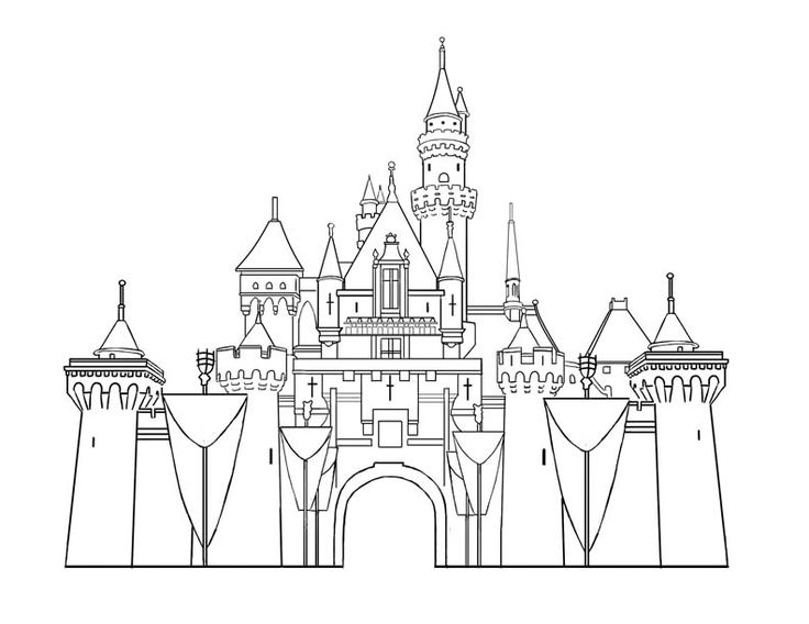Drawing Disney Castle Coloring Pages
