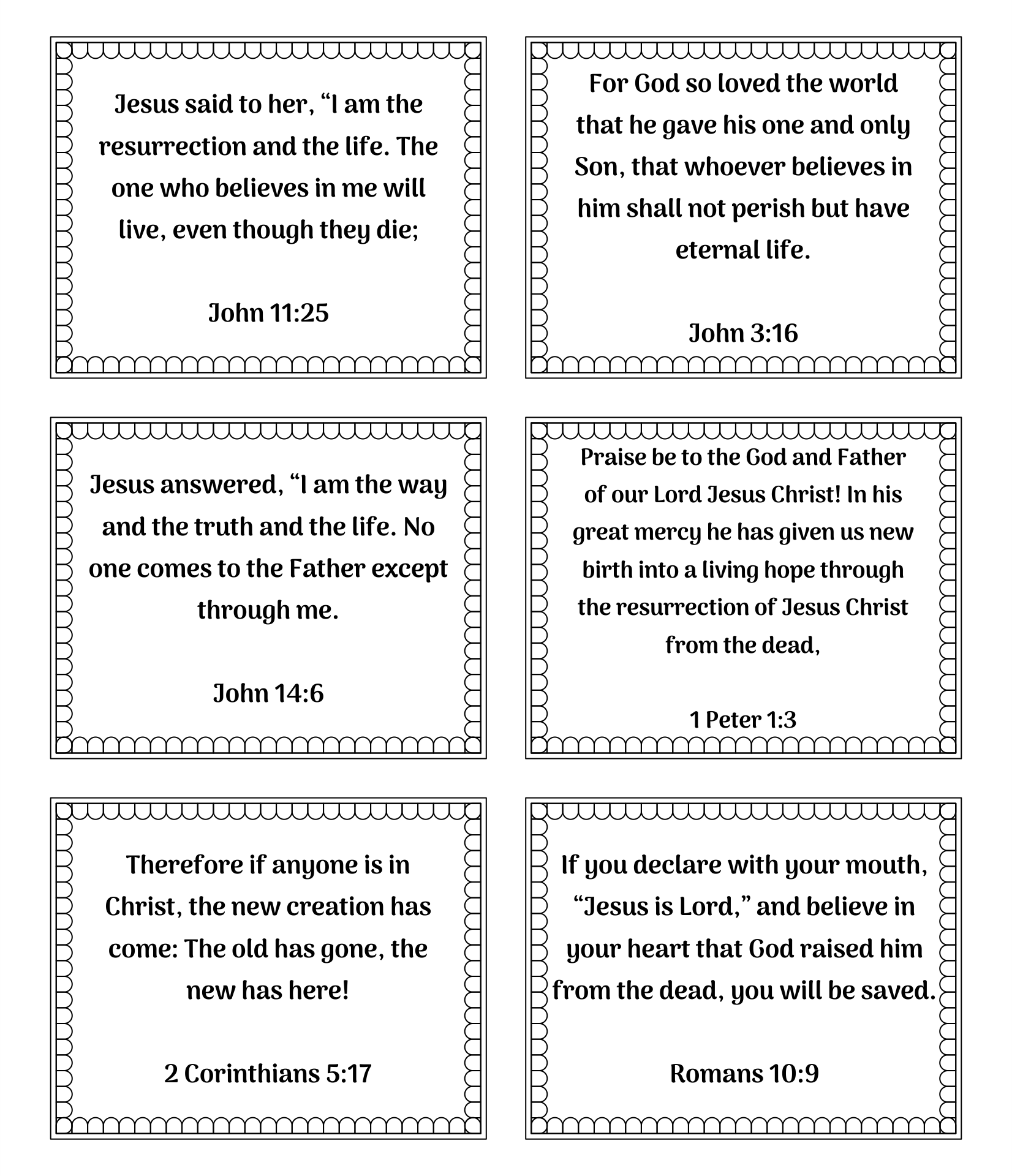 Easter Bible Verse Printables for Preschool