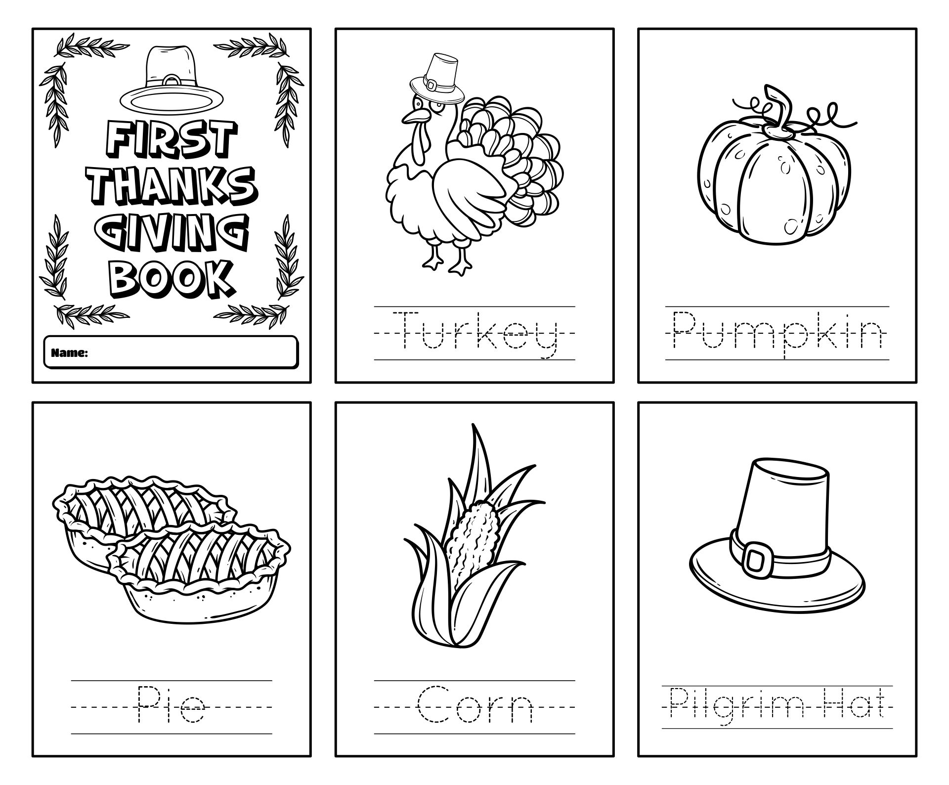 First Thanksgiving Book Printable