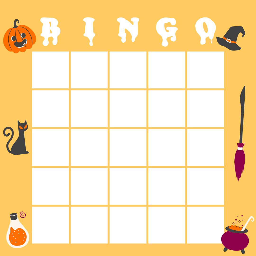 bingo card template