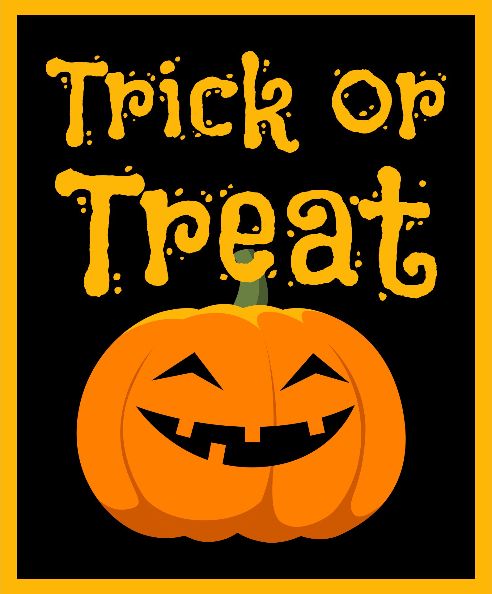 Printable Halloween Trick or Treat