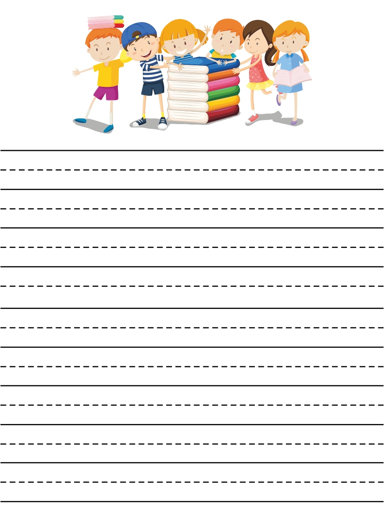 child writing paper template