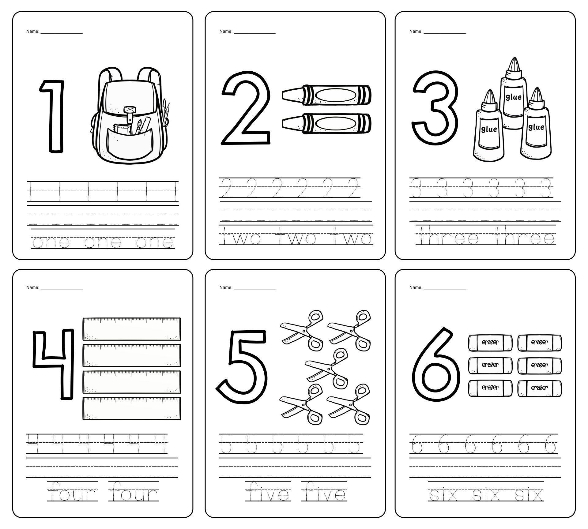 numbers-worksheet