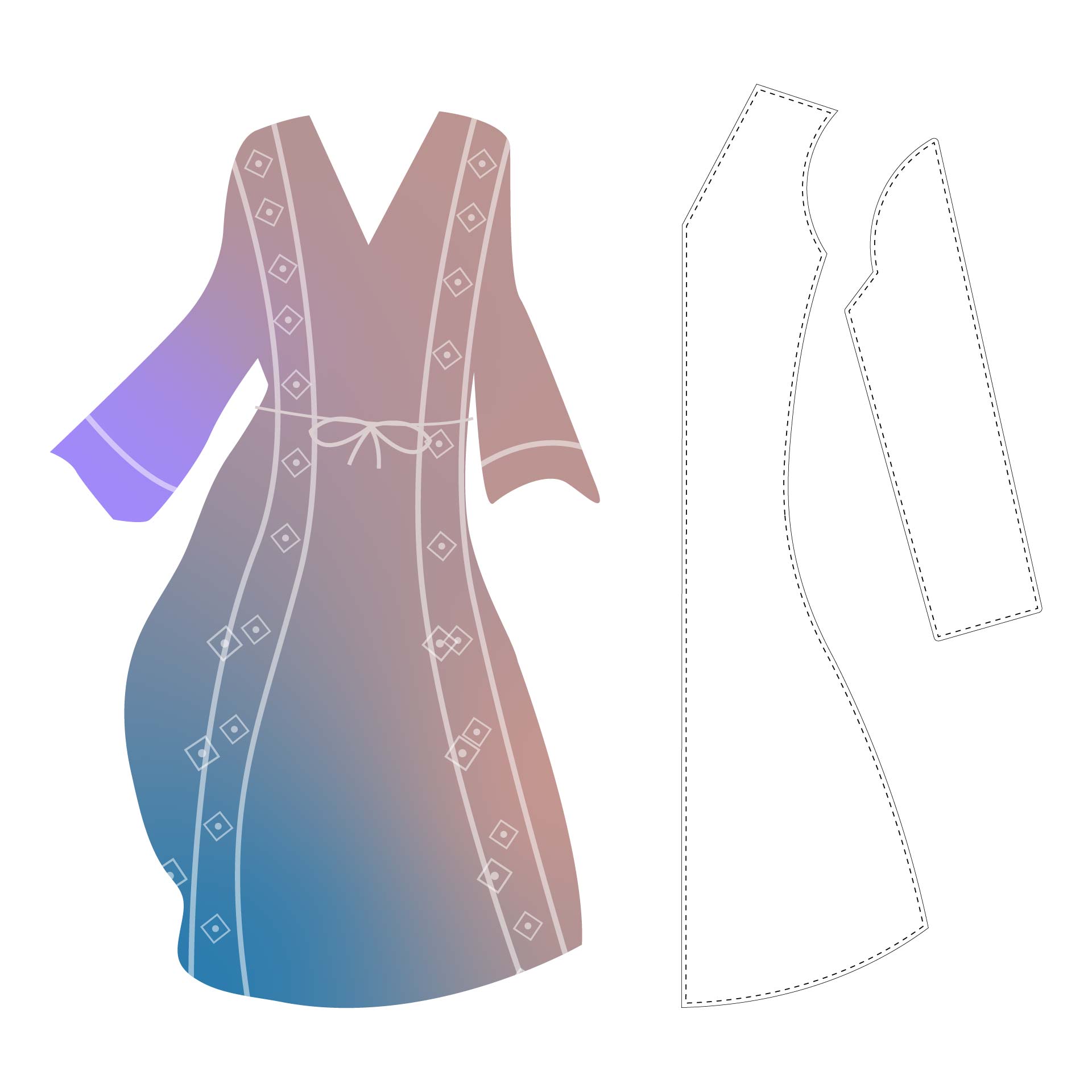 Sewing Pattern Tunic Dress