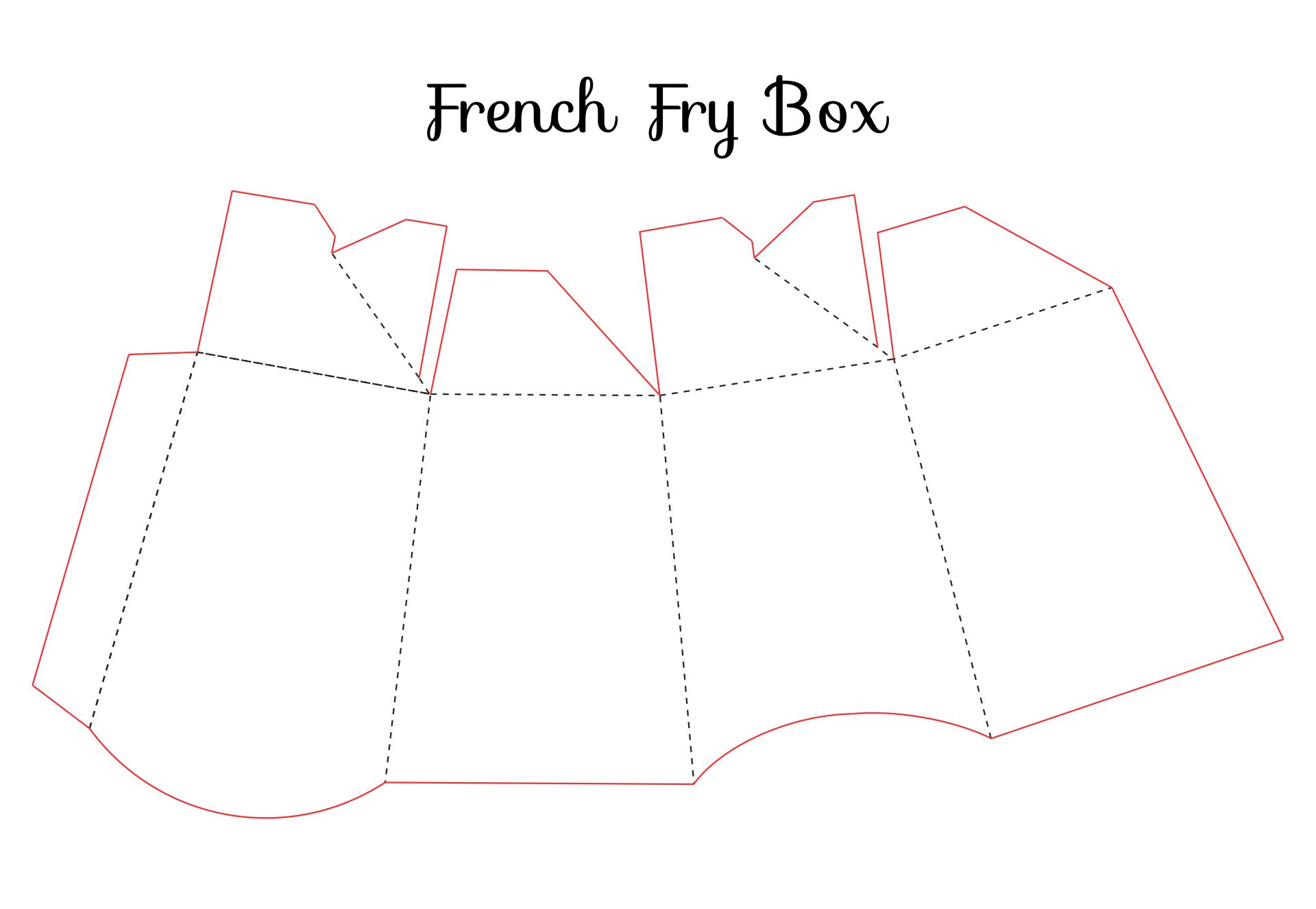 French Fry Box Template Printable