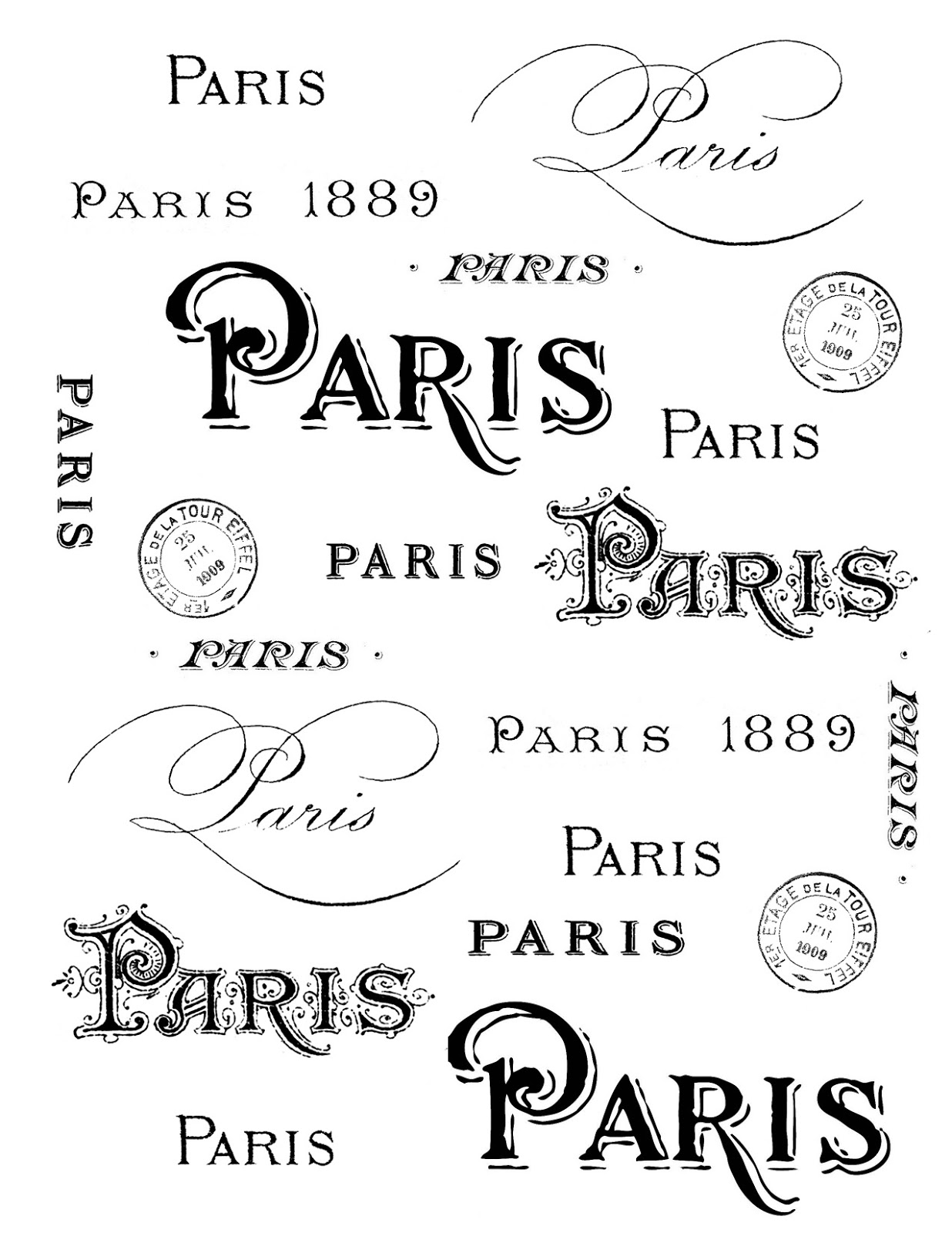 French Graphic Fairy Printables