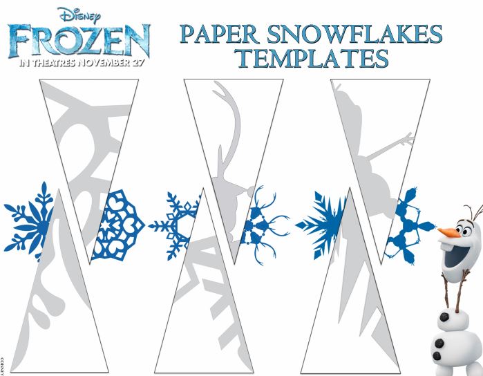 Frozen Paper Snowflakes Templates