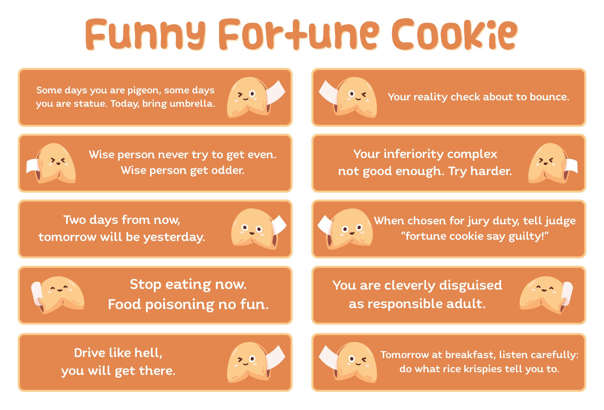 Funny Fortune Cookie Printables