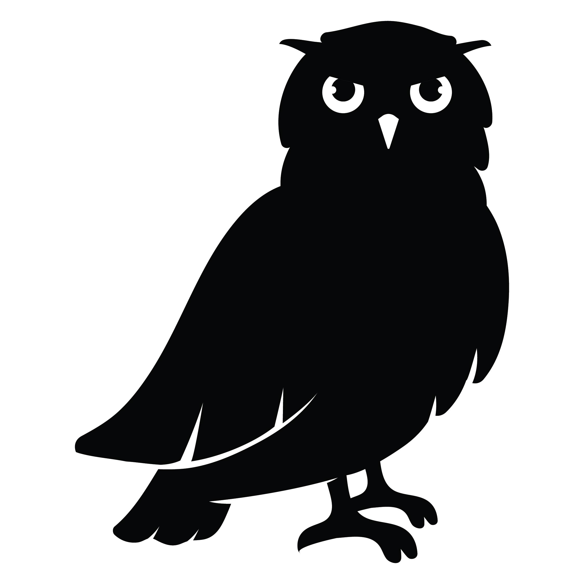 Halloween Owl Silhouette Clip Art