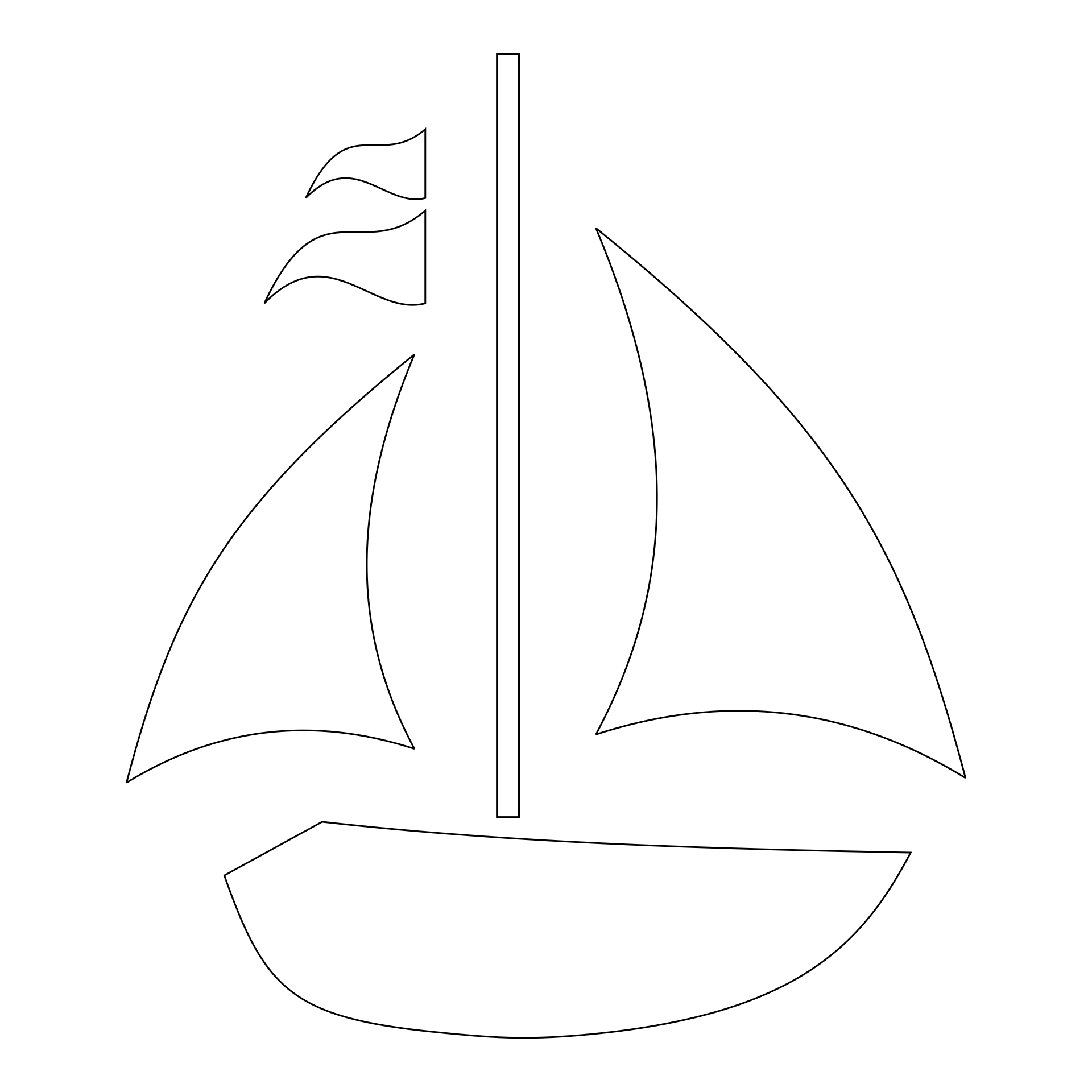 Sailboat Cut Out Pattern