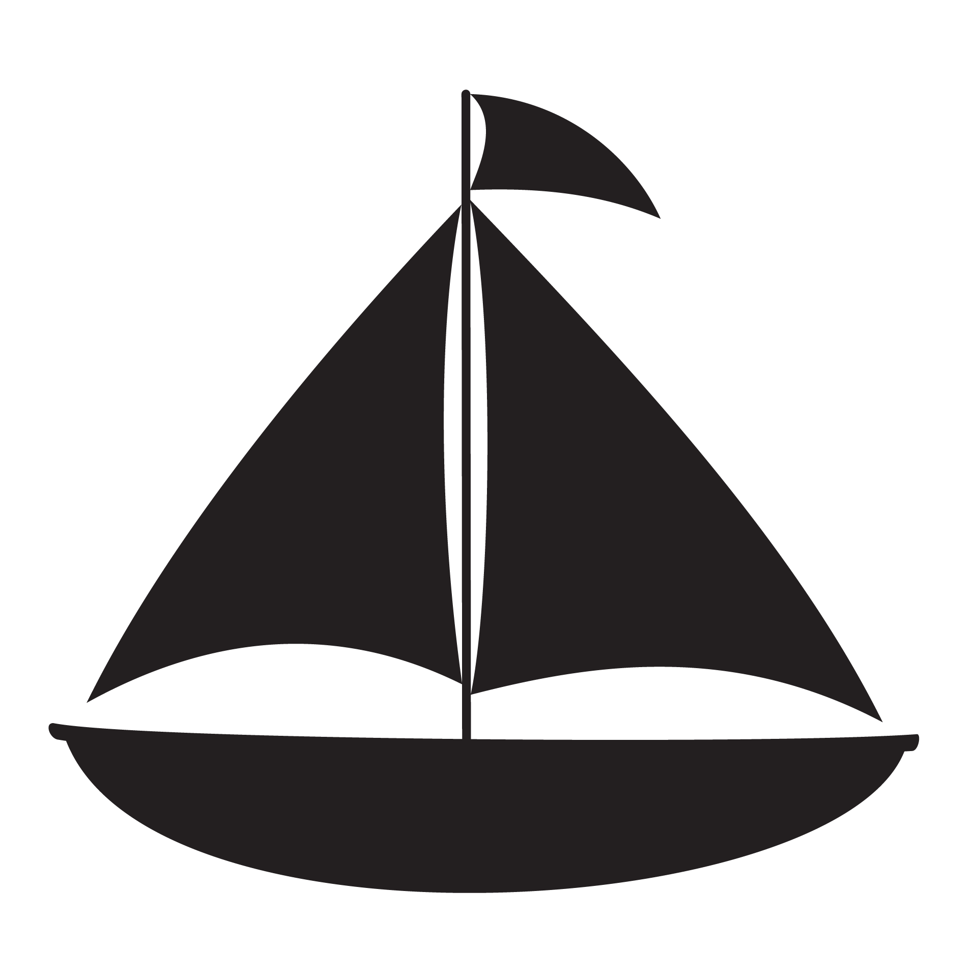 Sailboat Stencil Template