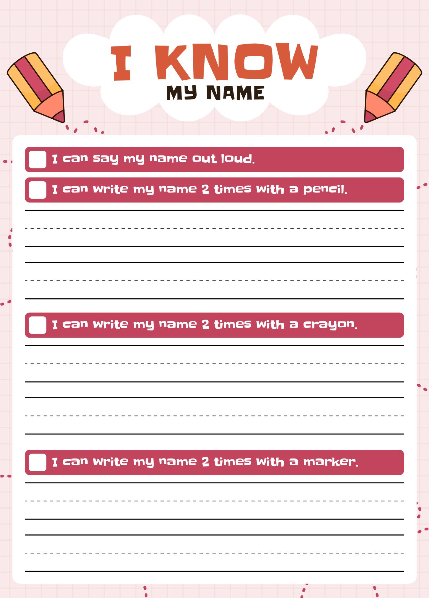 Write Your Name Worksheets