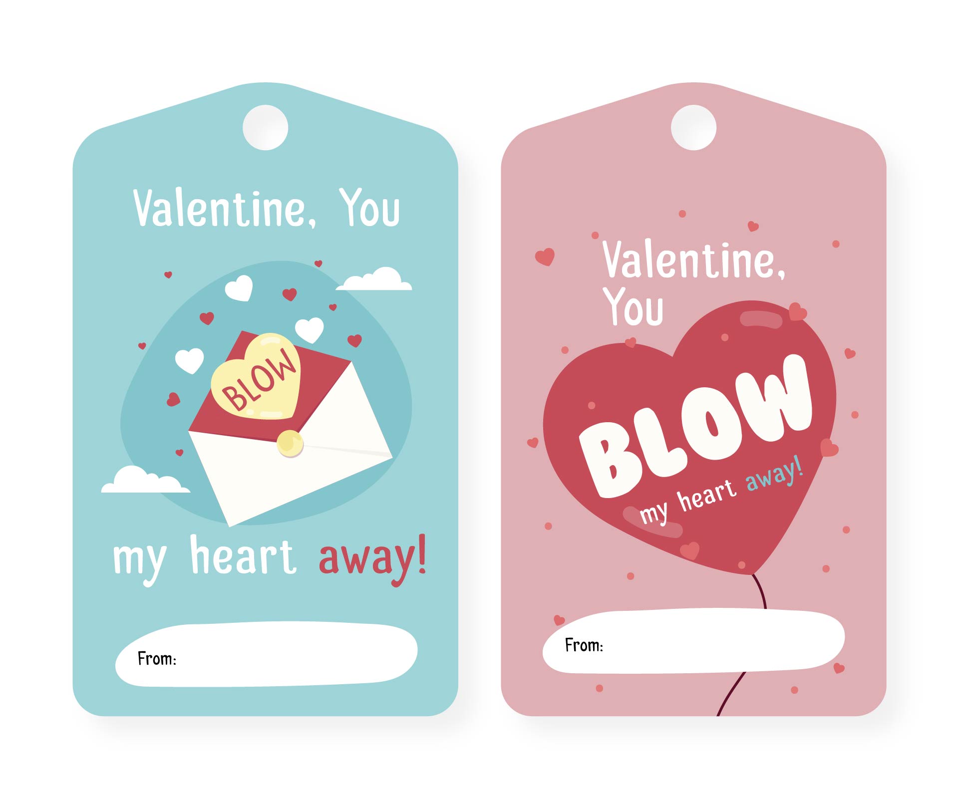 Blow Away My Heart Valentine Printable