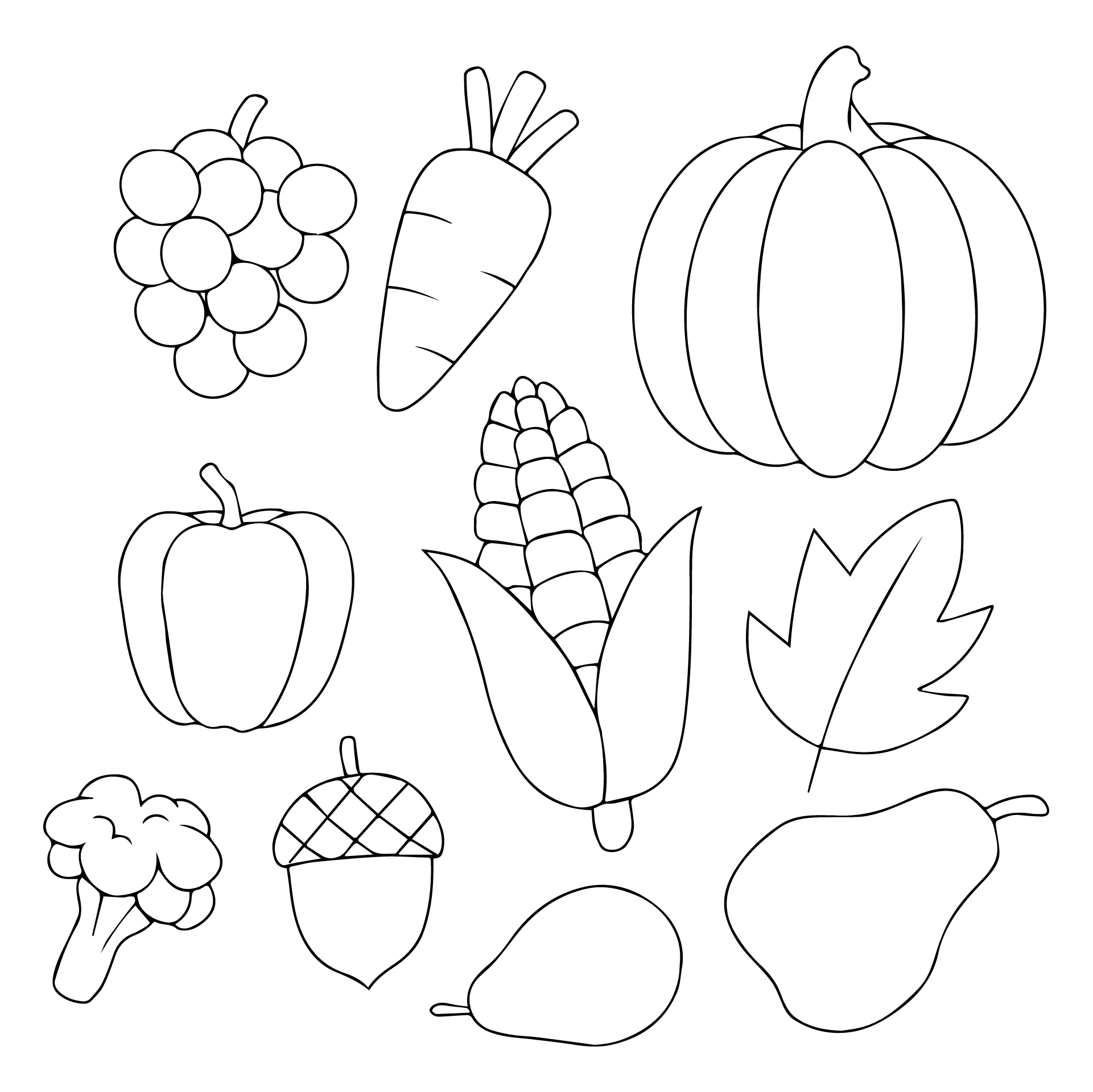 Cornucopia Fruit Coloring Pages Cornucopia Fruit Coloring Pages