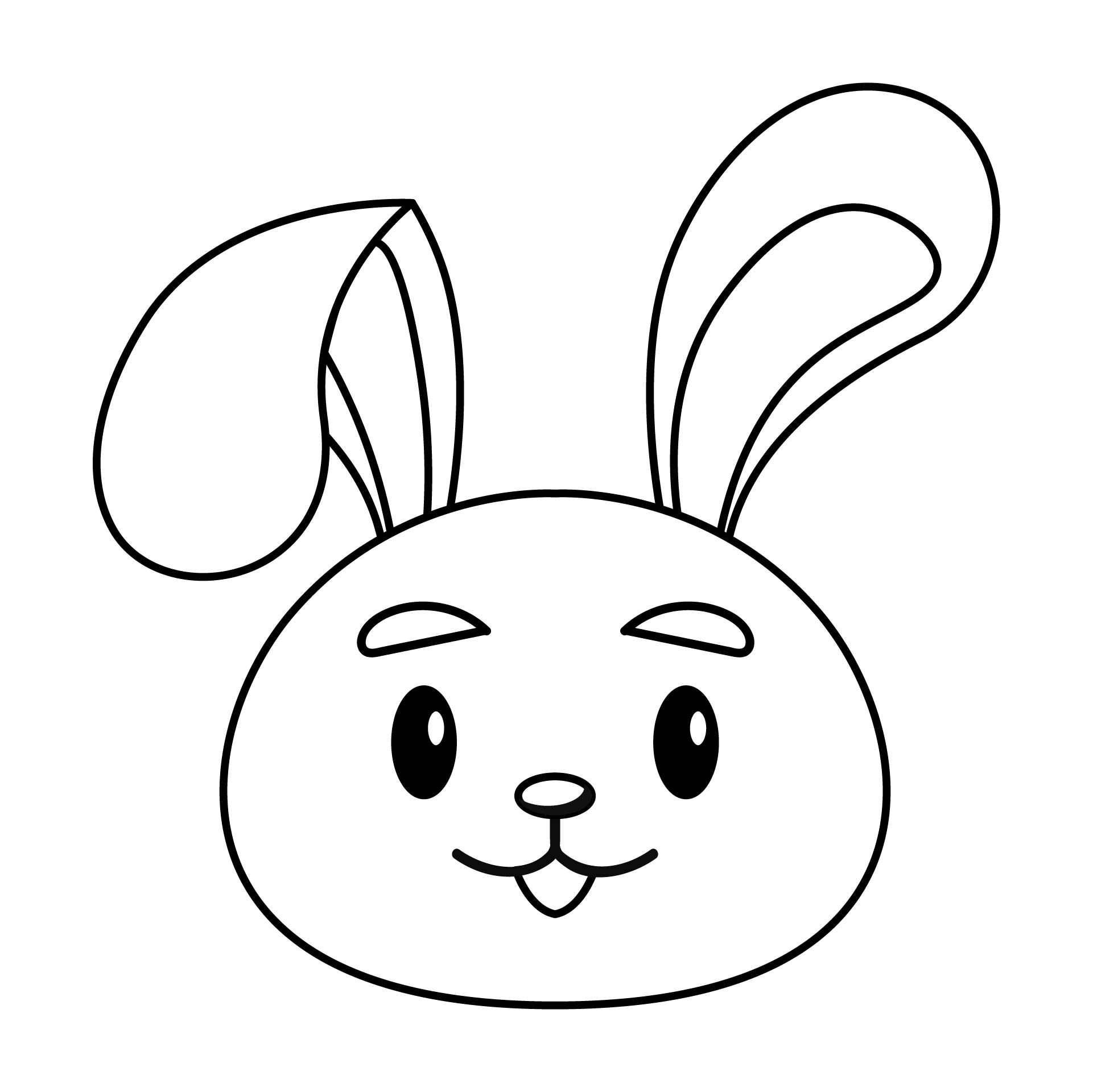 Easter Bunny Face Coloring Page