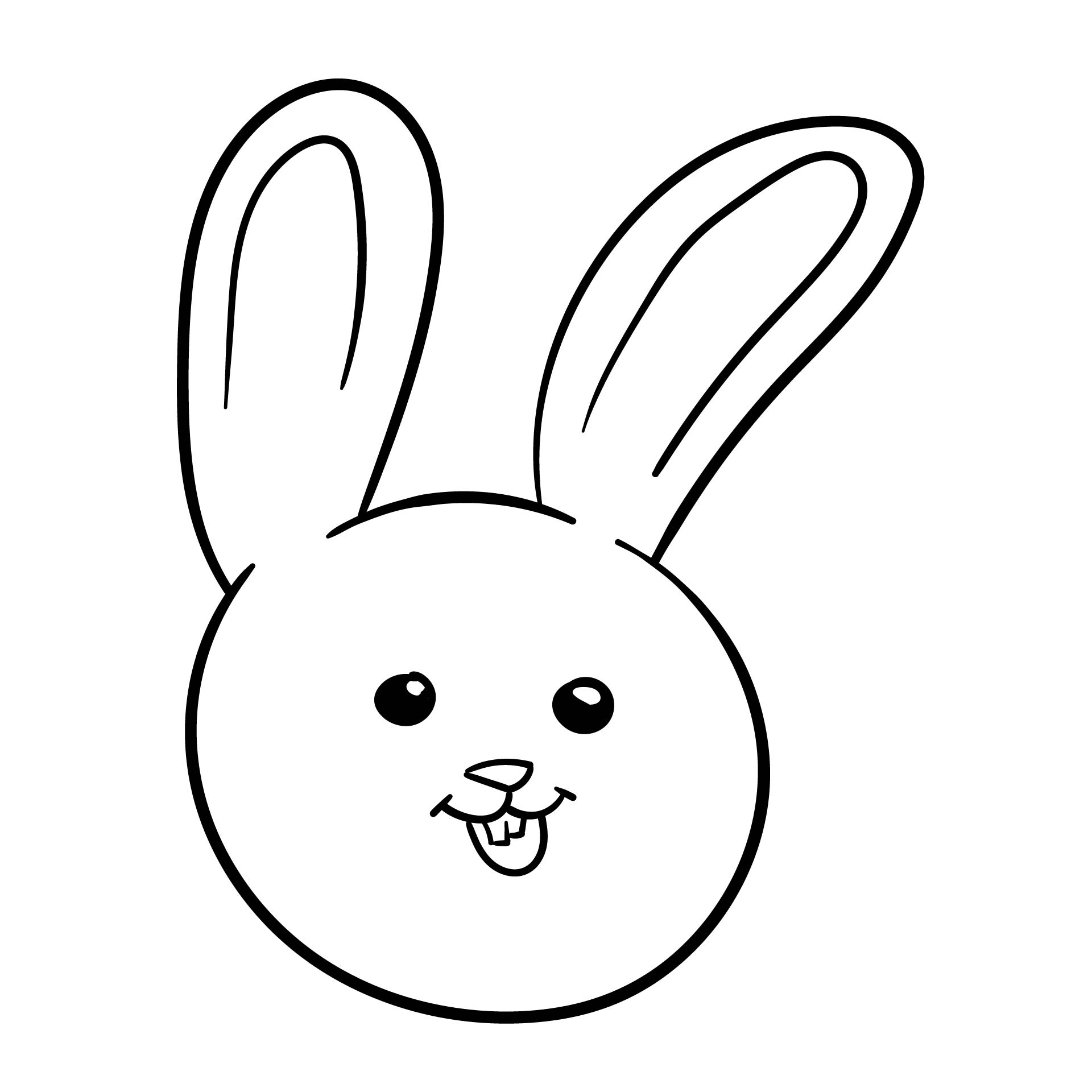 Easter Bunny Face Coloring Page