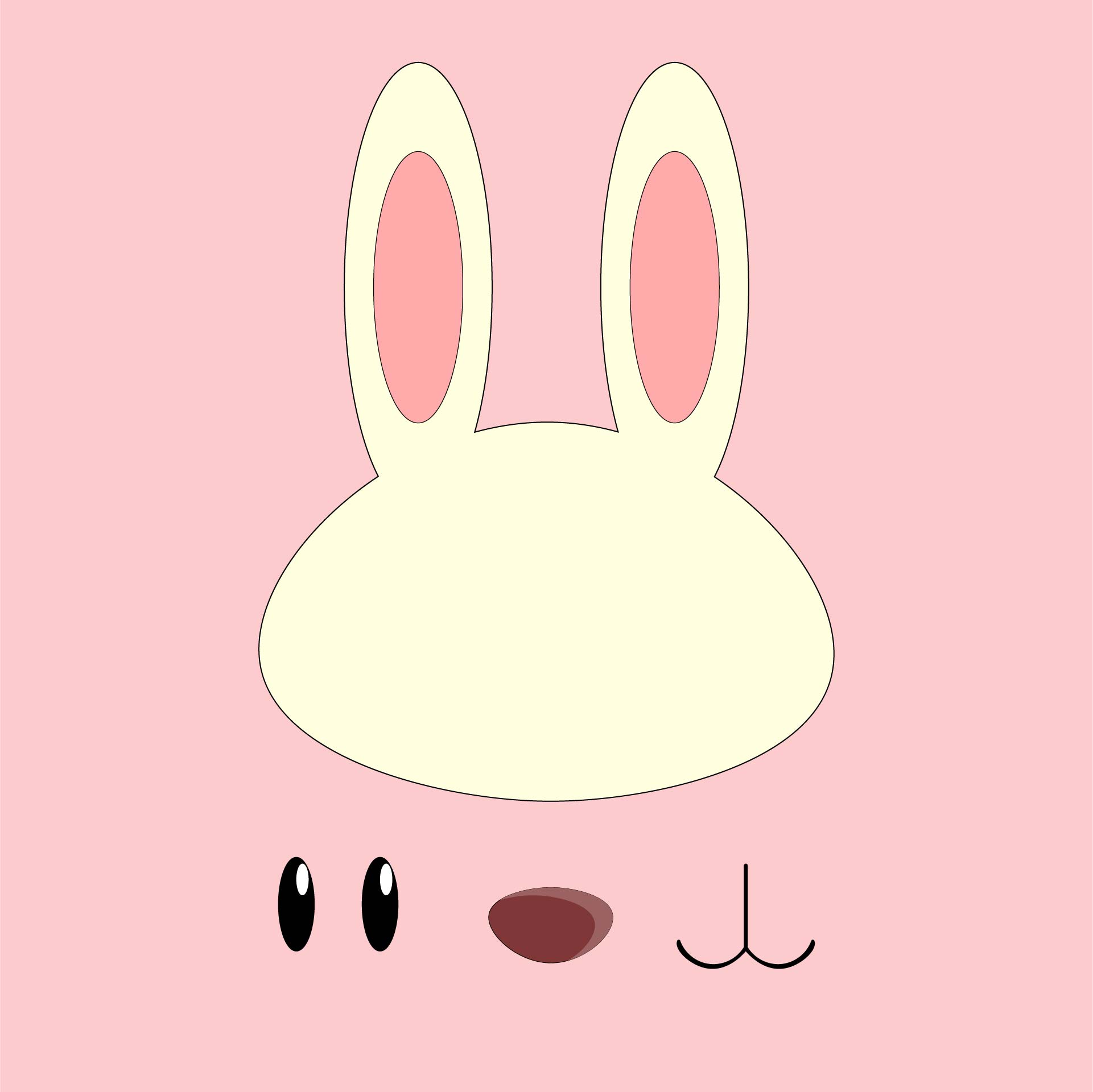 Easter Bunny Face Cut Out