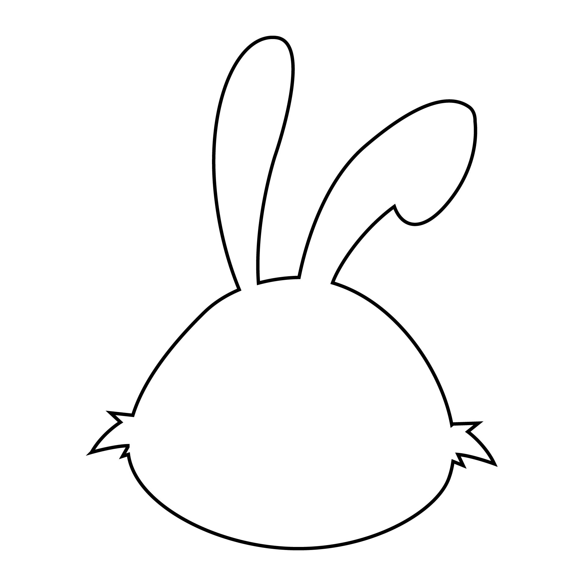 Easter Bunny Face Outline Printable