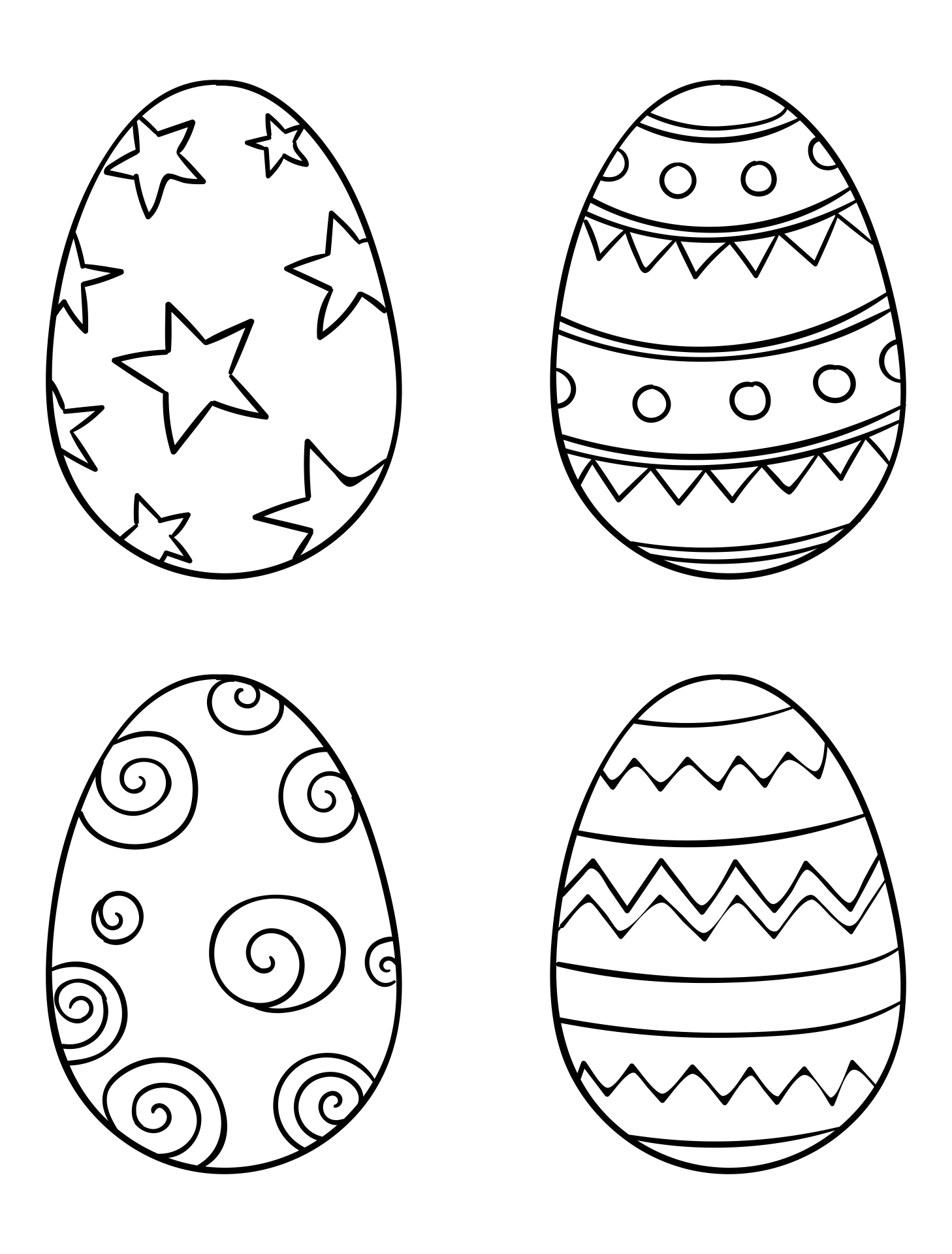 Easter Eggs Coloring Pages for Kids