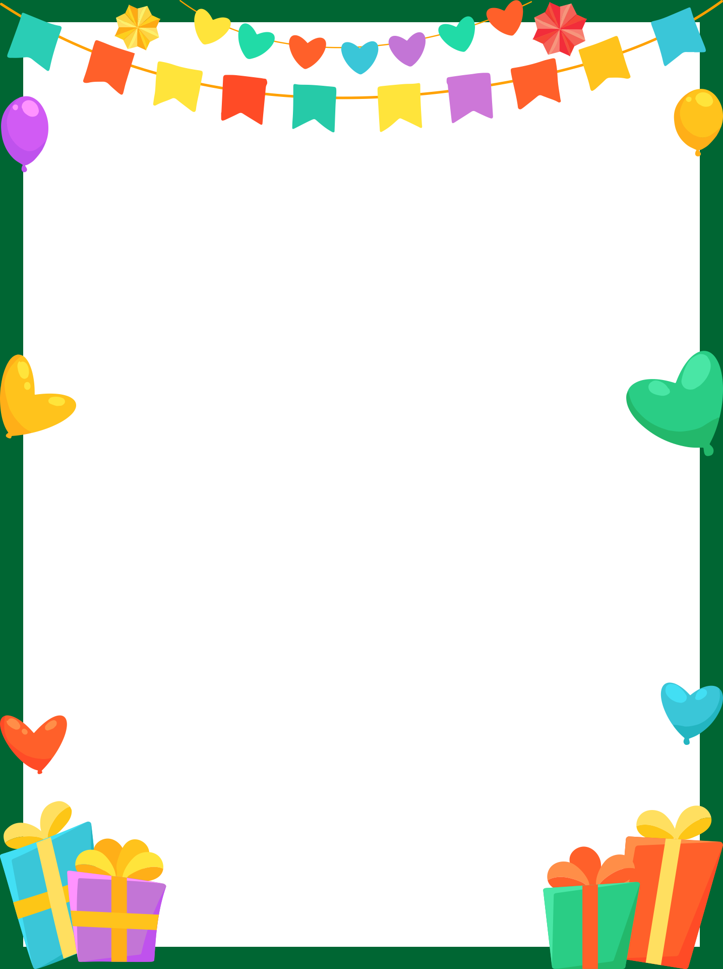 Happy Birthday Borders 10 Free PDF Printables Printablee Happy Birthday Borders 10 Free PDF Printables Printablee