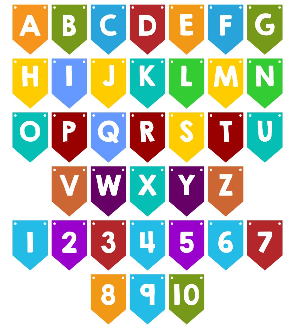Birthday Printable Letters and Numbers