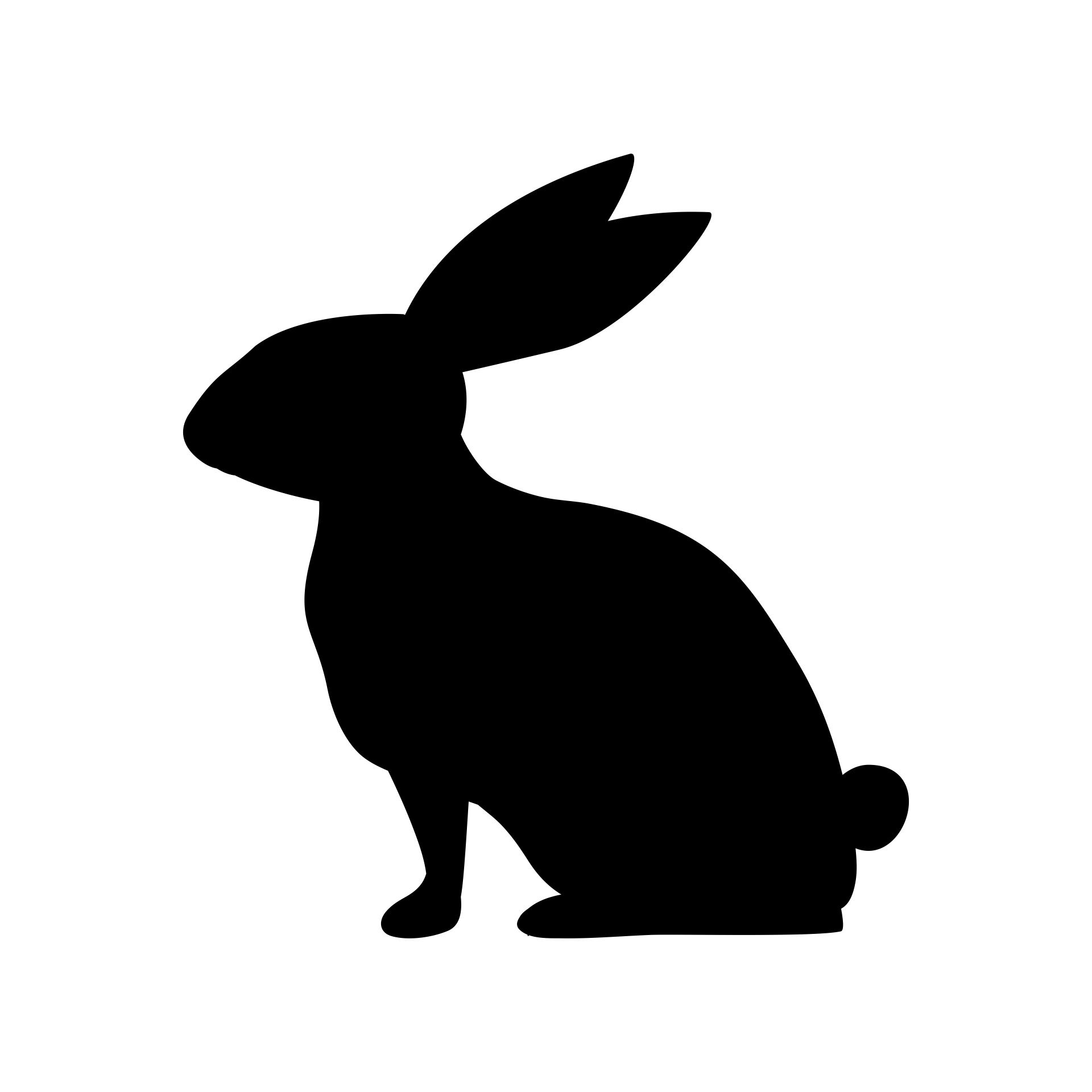 Bunny Silhouette Printable 8 X 10