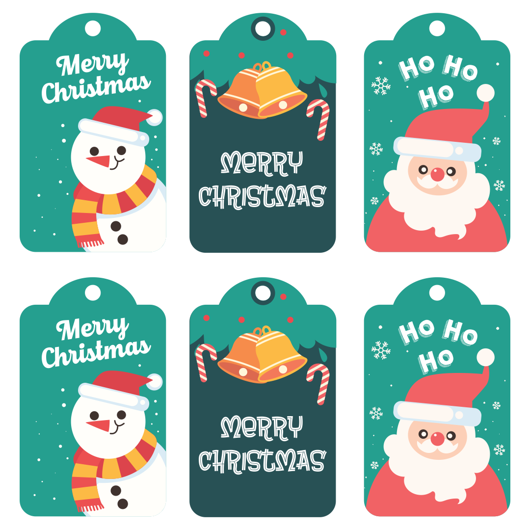 Oversized Christmas Tags Printable