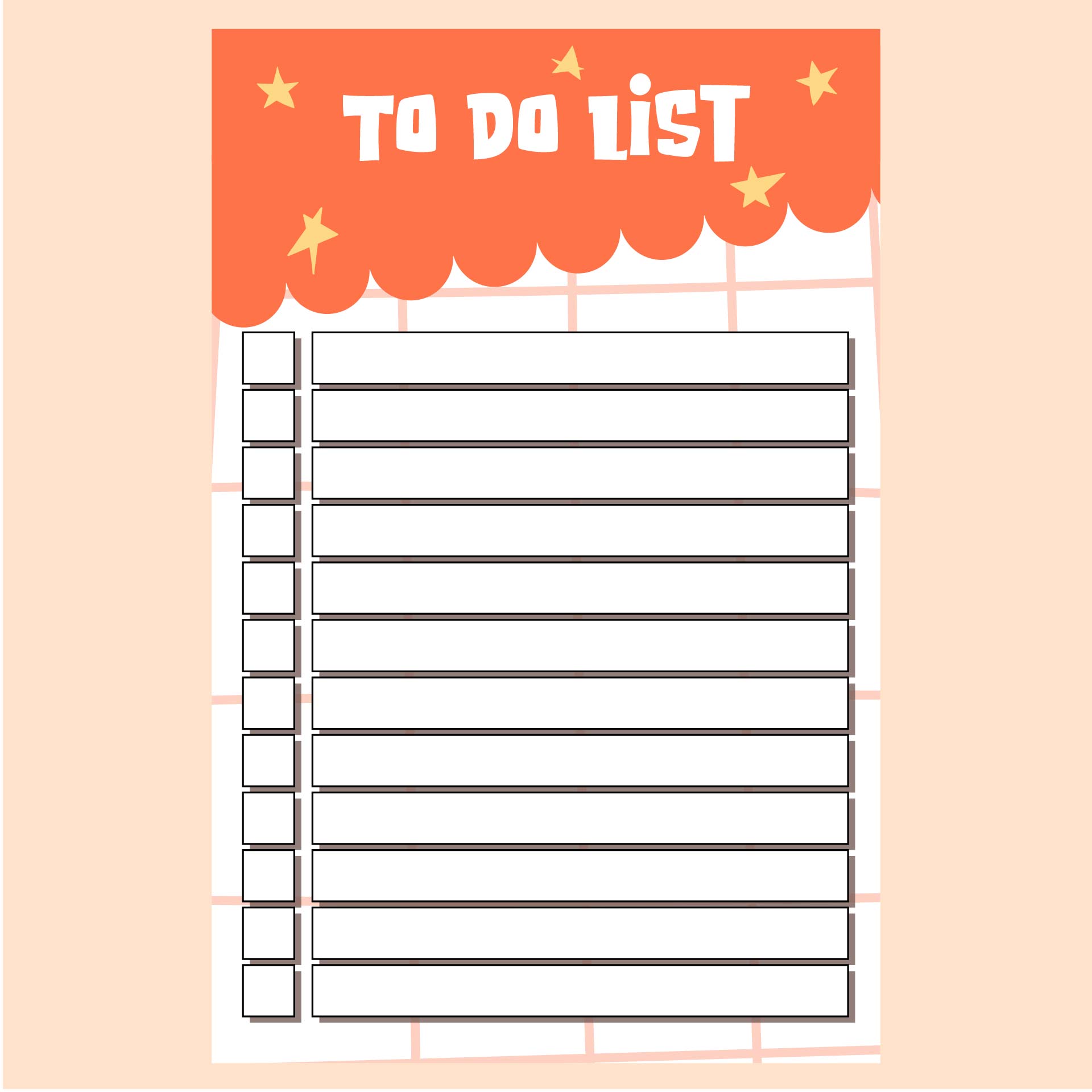 Sample To Do List Printable