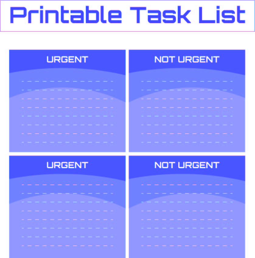 Printable to Do Task List