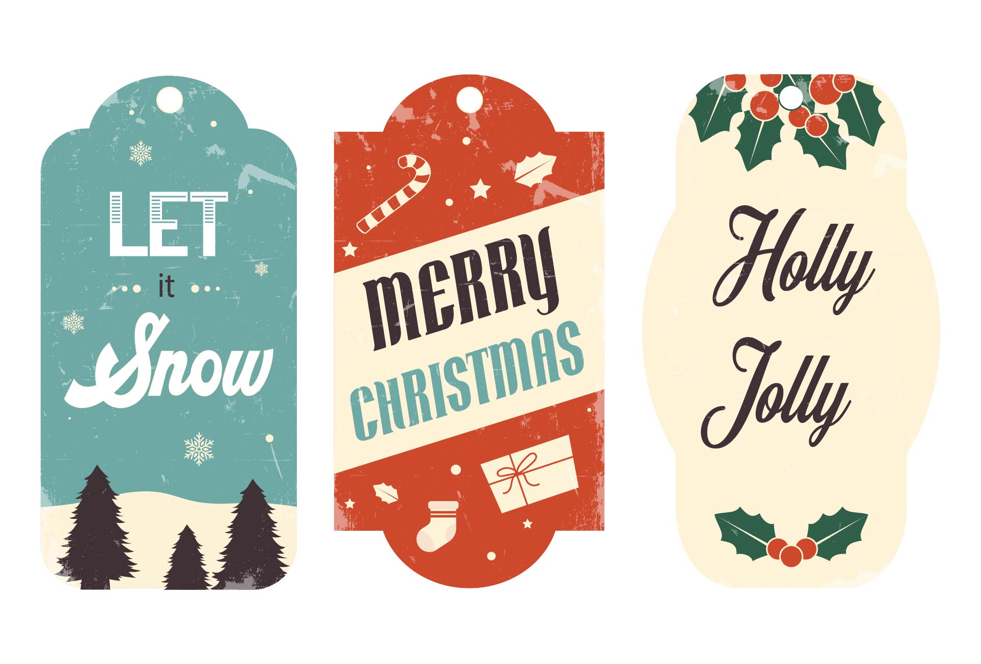 Vintage Christmas Tags 10 Free PDF Printables Printablee
