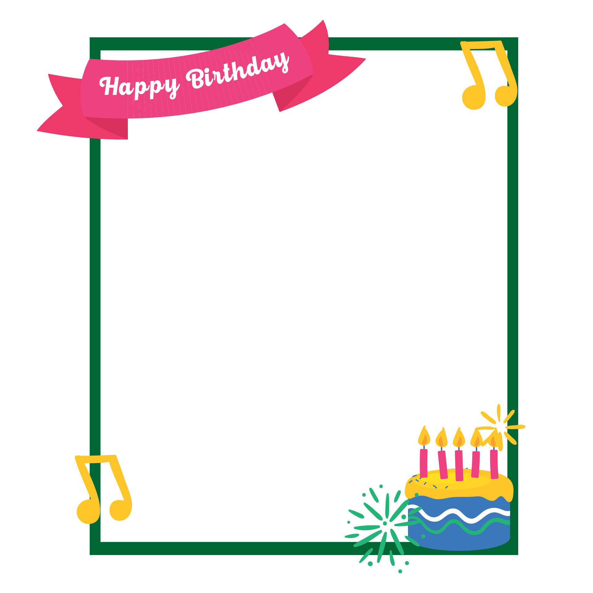 Free Printable Happy Birthday Borders