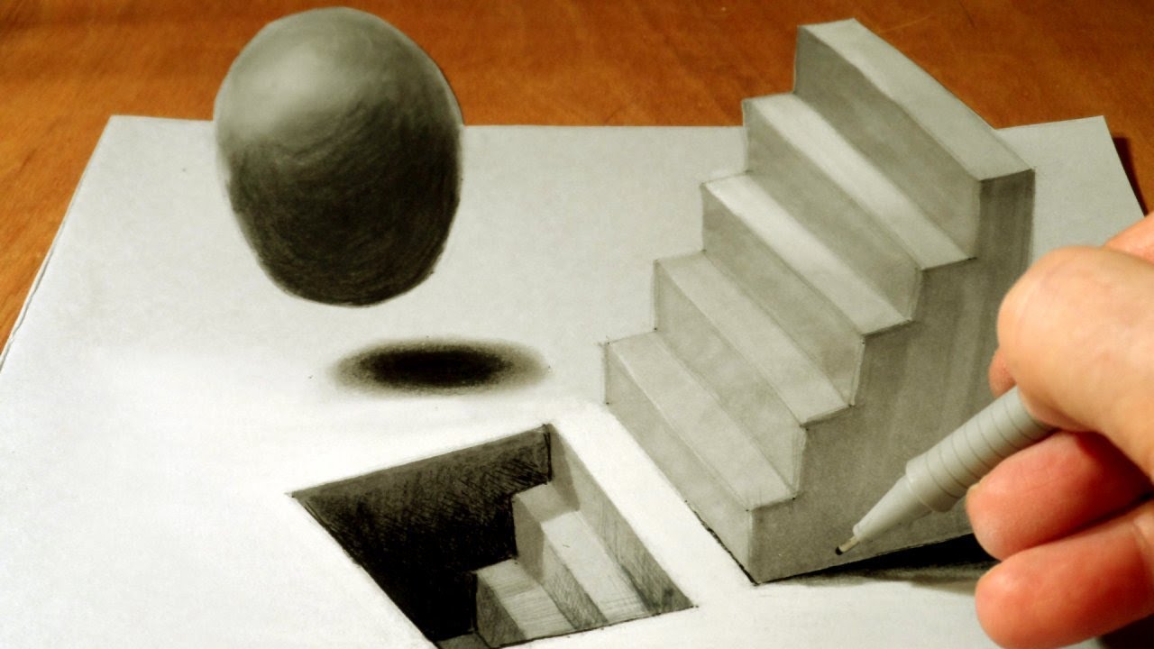 How to Draw 3D Illusion Drawings