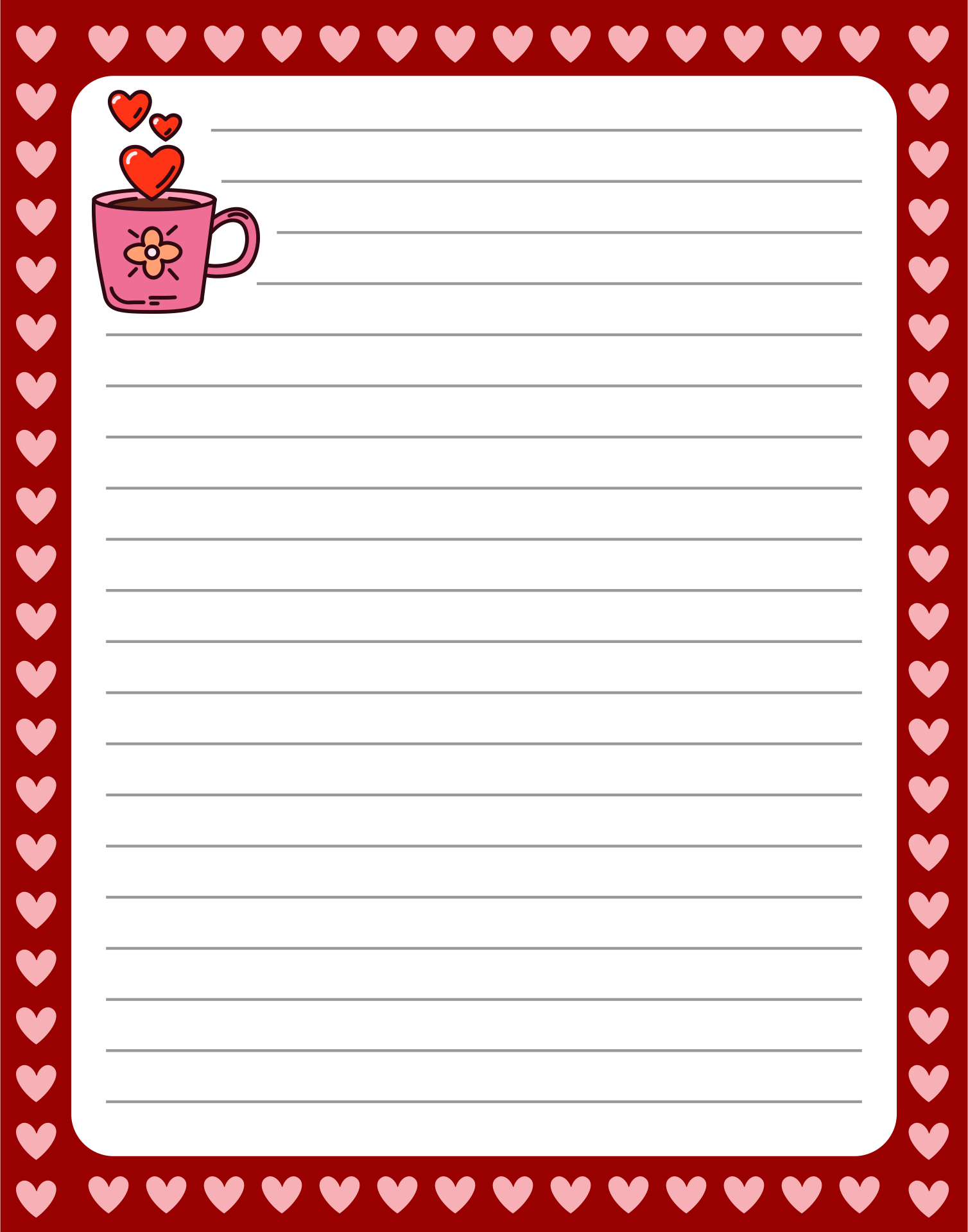 Cute Printable Lined Paper - Customize and Print