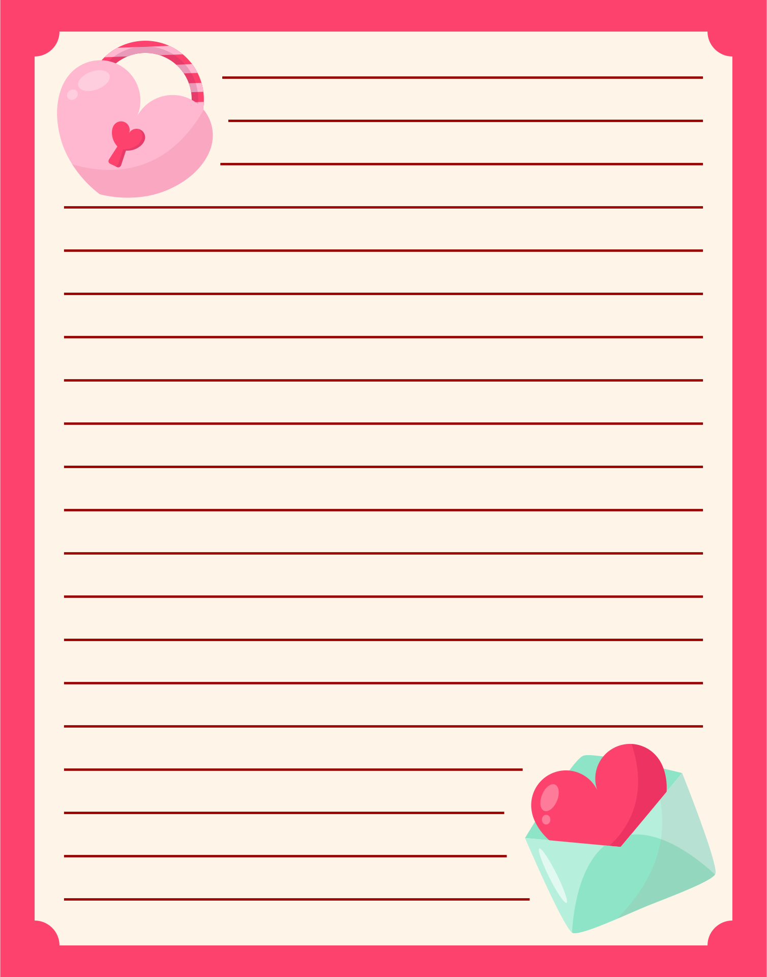 8 Best Cute Owls Love Letter Stationery Printable